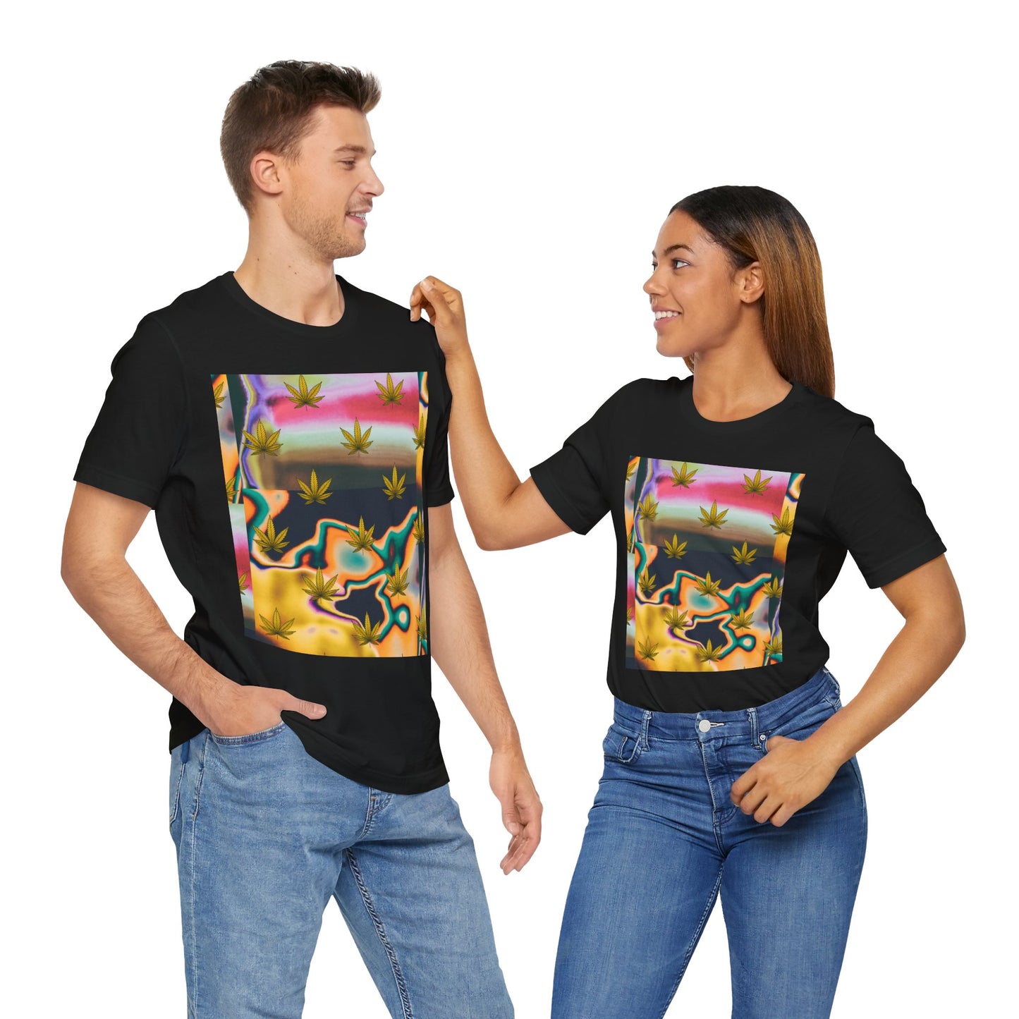 Vibrant Leaf Graphic Tee - Unisex Jersey Short Sleeve T-Shirt