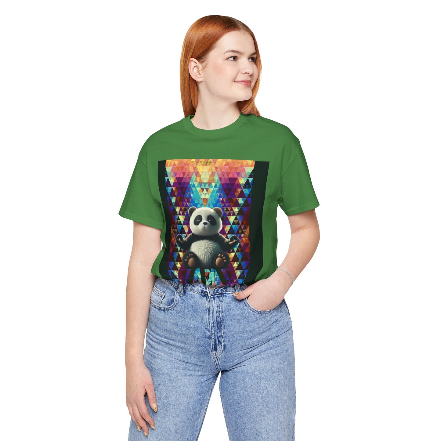 Colorful Panda Graphic Tee - Unisex Jersey Short Sleeve