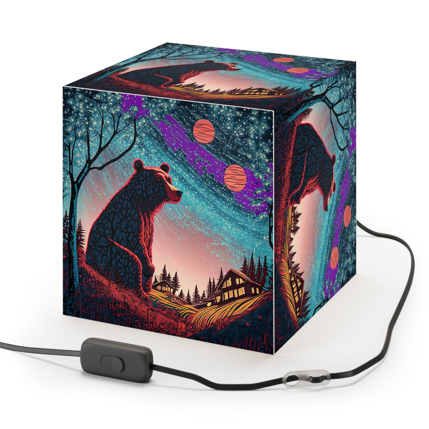 Star Filled Light Cube Lamp