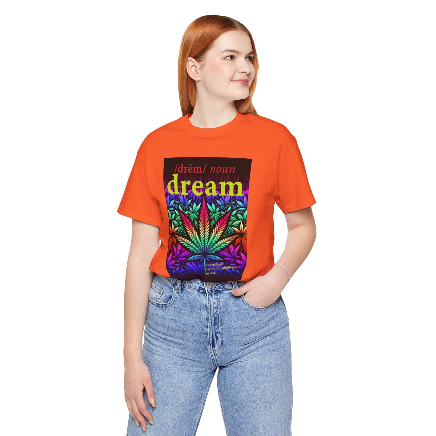 Dream Inspired Unisex Jersey Tee - Vibrant Cannabis Graphic T-Shirt