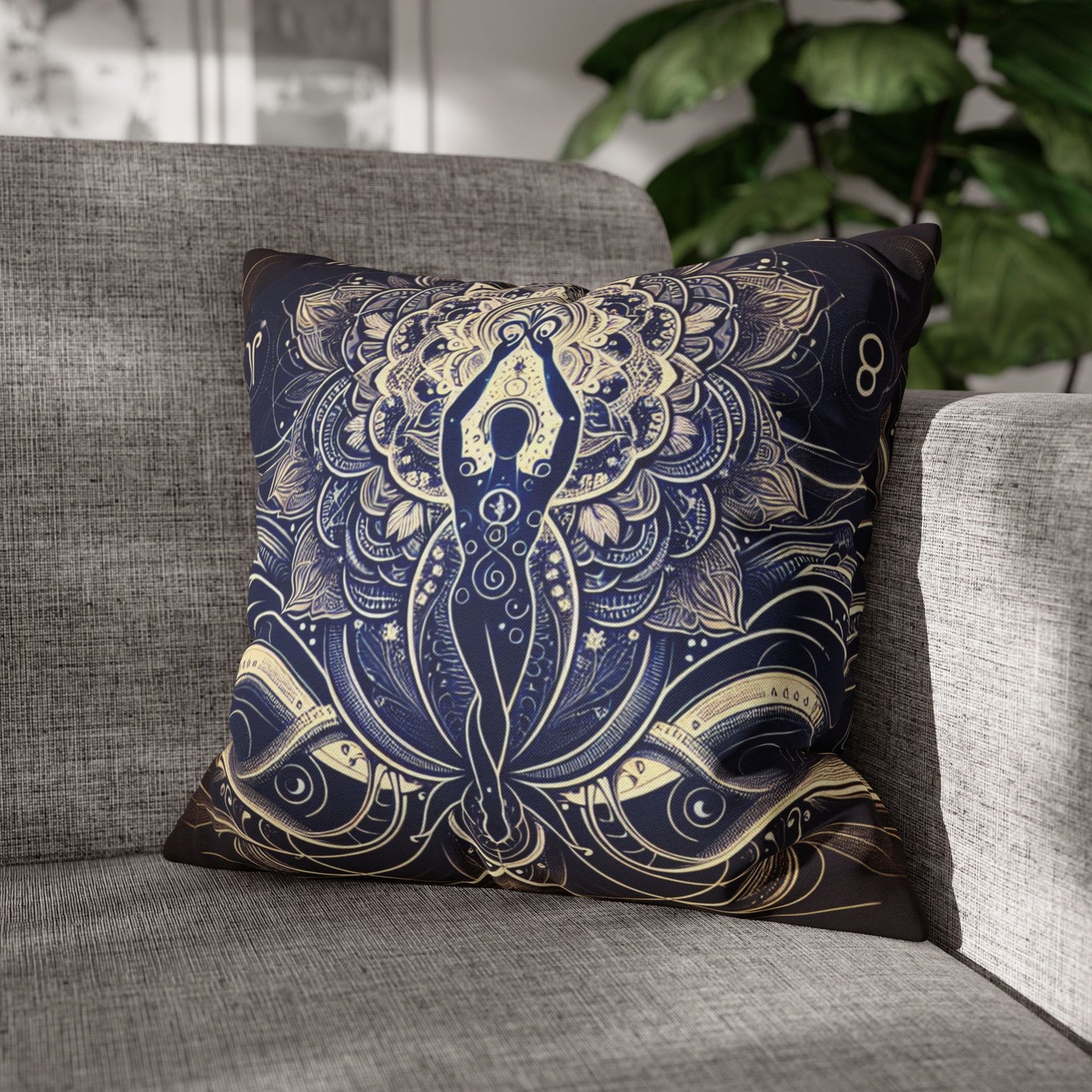 Spun Polyester Square Pillowcase
