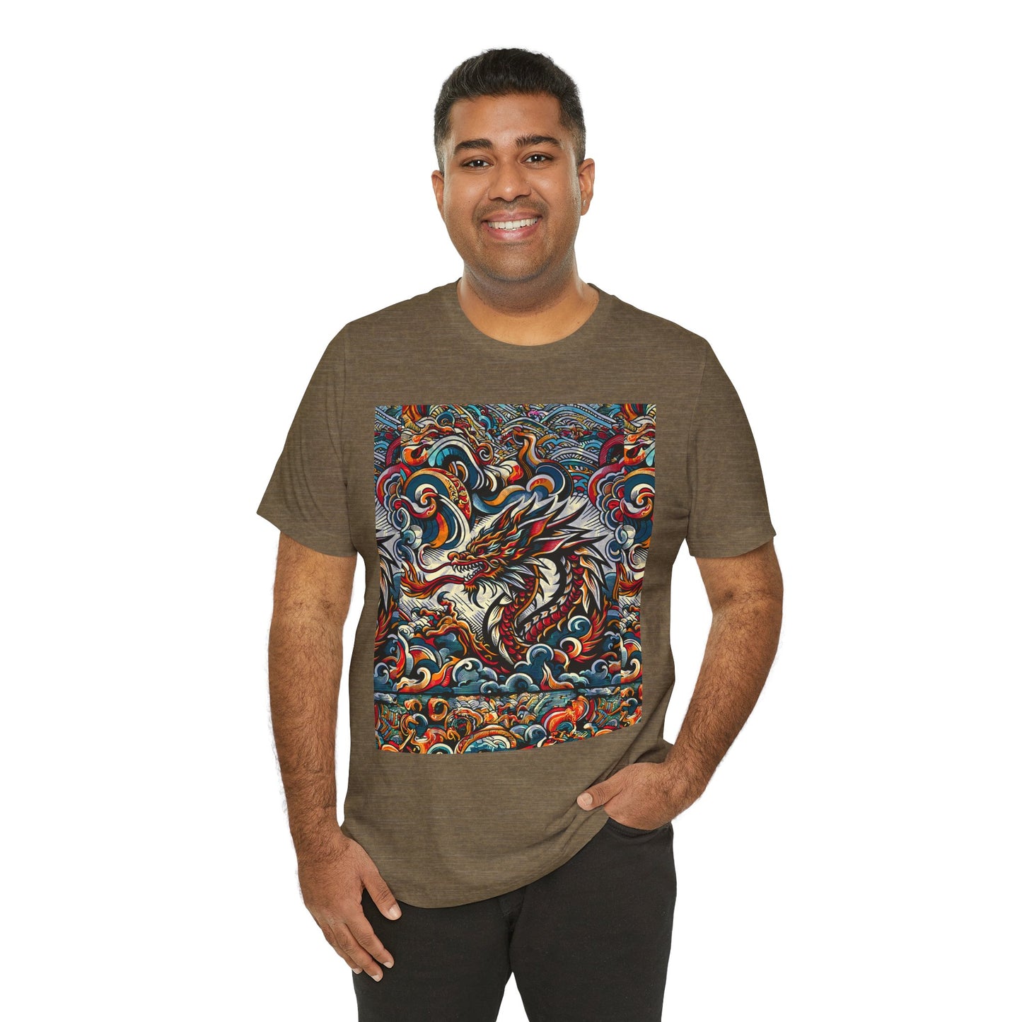 Vibrant Dragon Graphic Tee - Unisex Jersey Short Sleeve Shirt