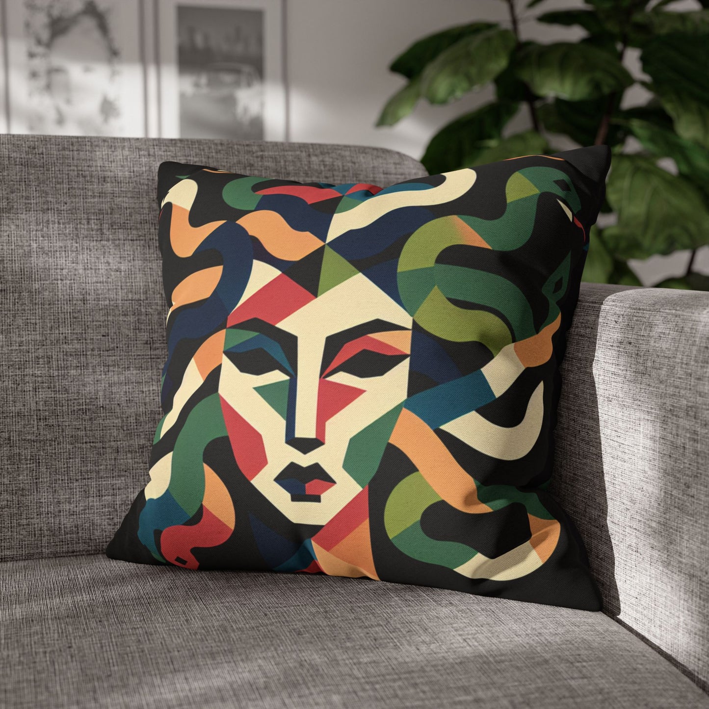 Spun Polyester Square Pillowcase