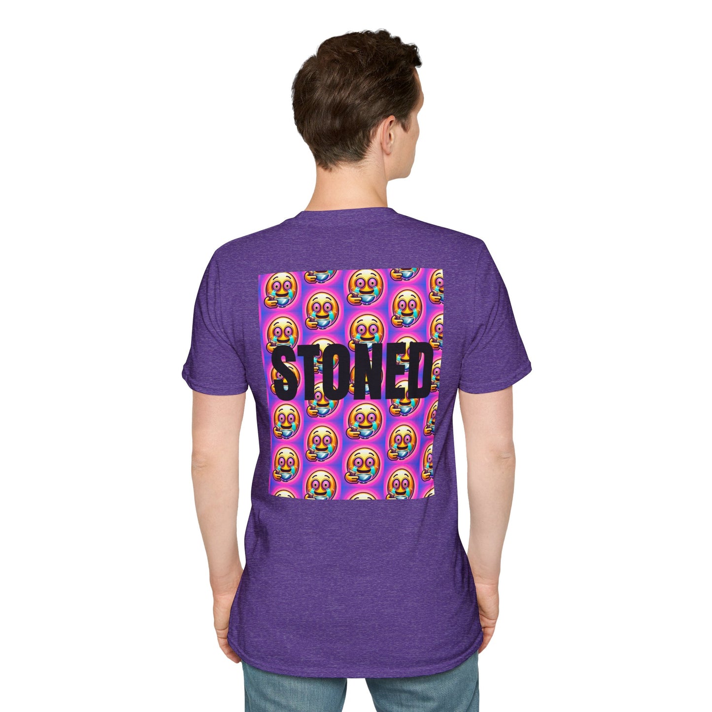 Stay Stoned Unisex Softstyle T-Shirt - Retro Vibe Graphic Tee for Fun Gatherings