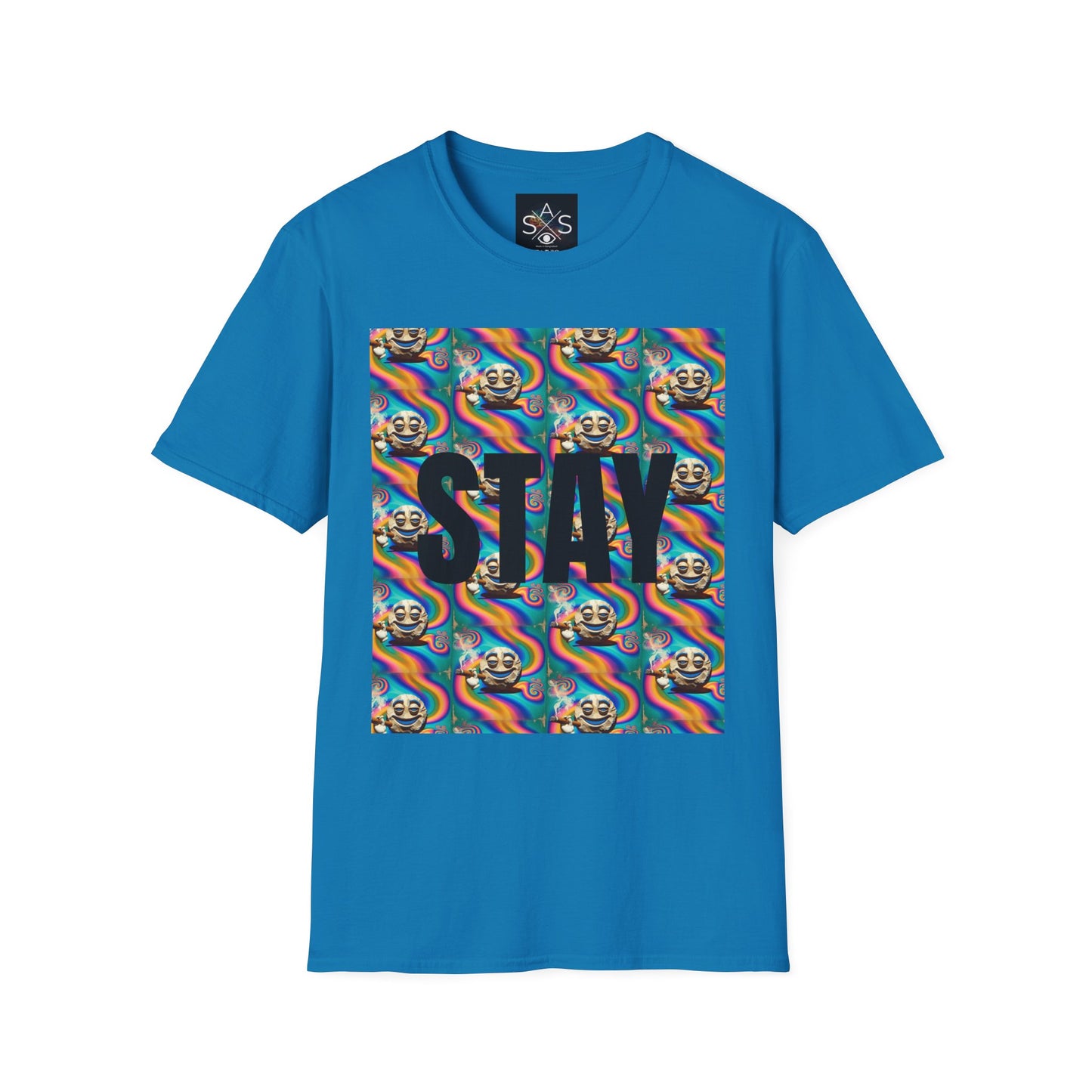 Stay Stoned Unisex Softstyle T-Shirt - Retro Vibe Graphic Tee for Fun Gatherings