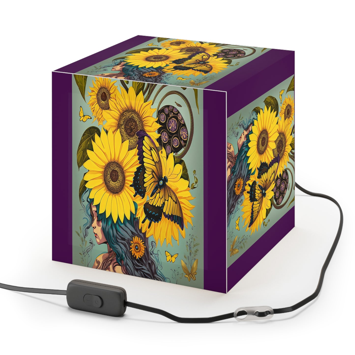 `Les Tournesols' Light Cube Lamp