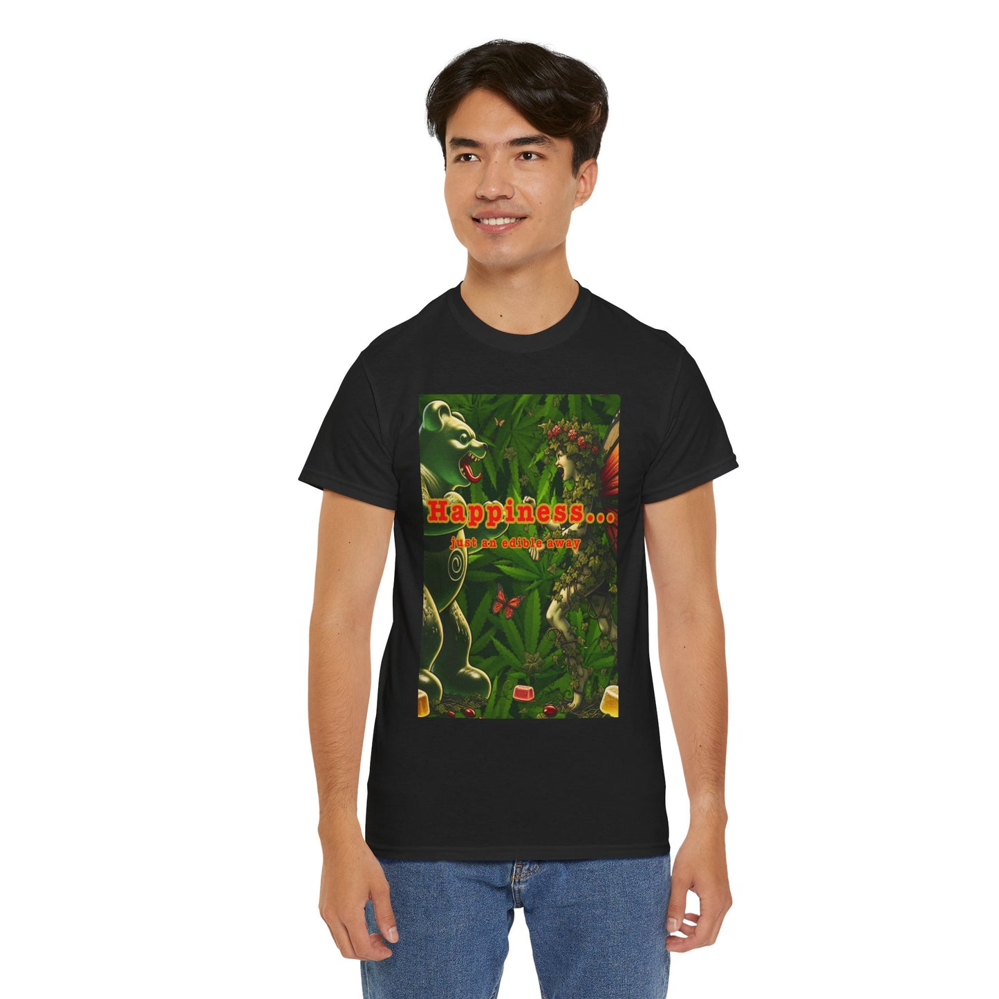 Happiness Jungle Unisex Heavy Cotton Tee, Graphic T-Shirt, Nature Lover Gift, Summer Wardrobe Essential, Unisex Casual Wear