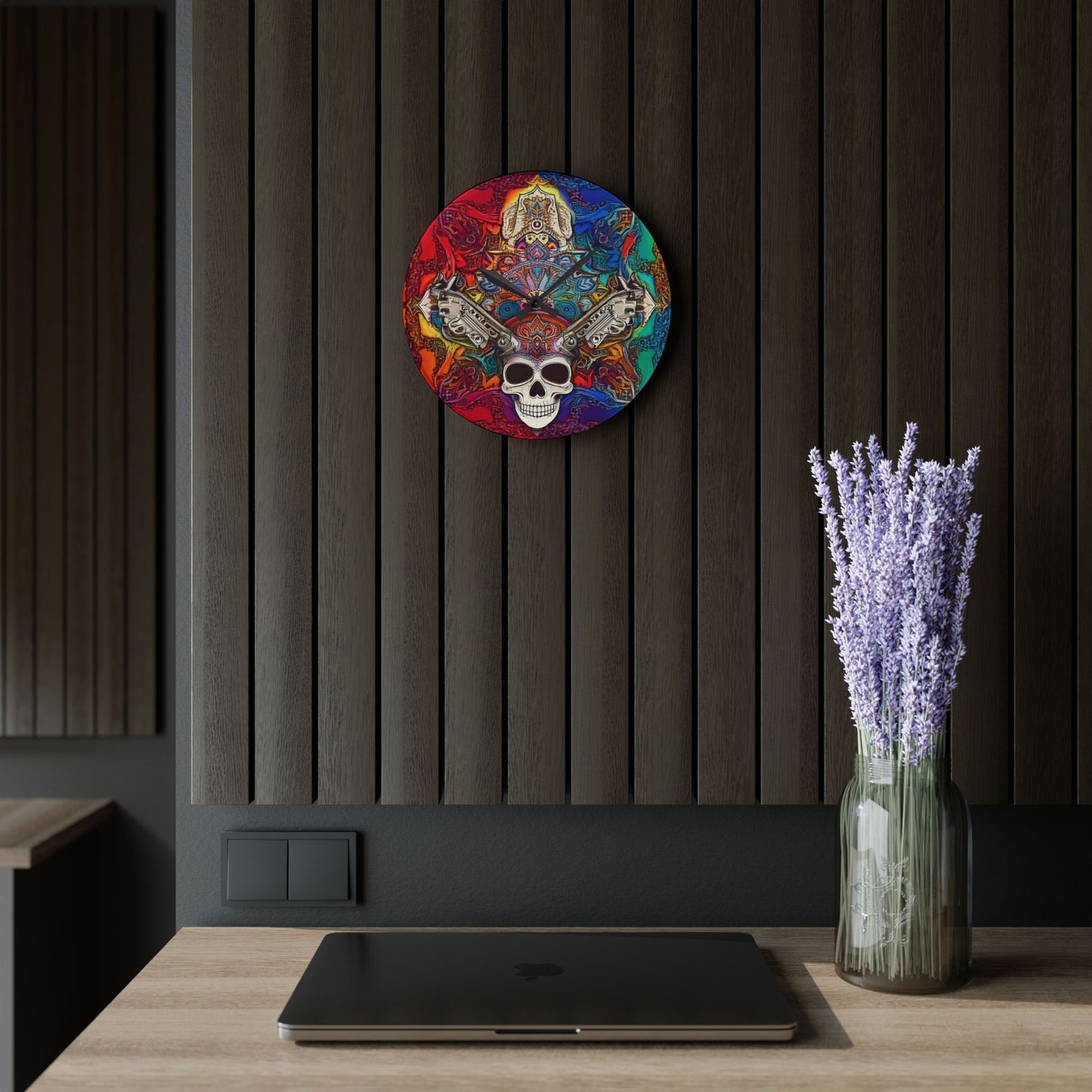 Skull of Wonder Acrylic Wall Clock