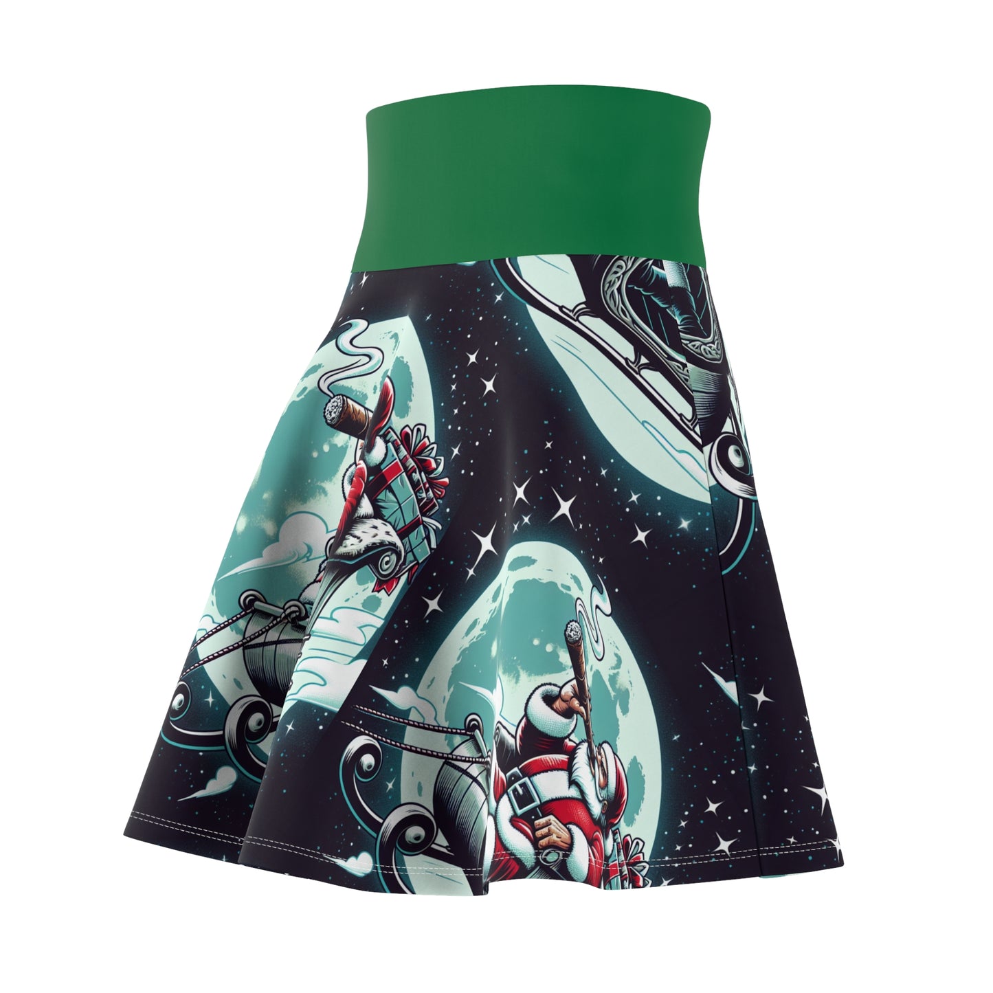Chill with Santa Women's Skater Skirt (AOP)