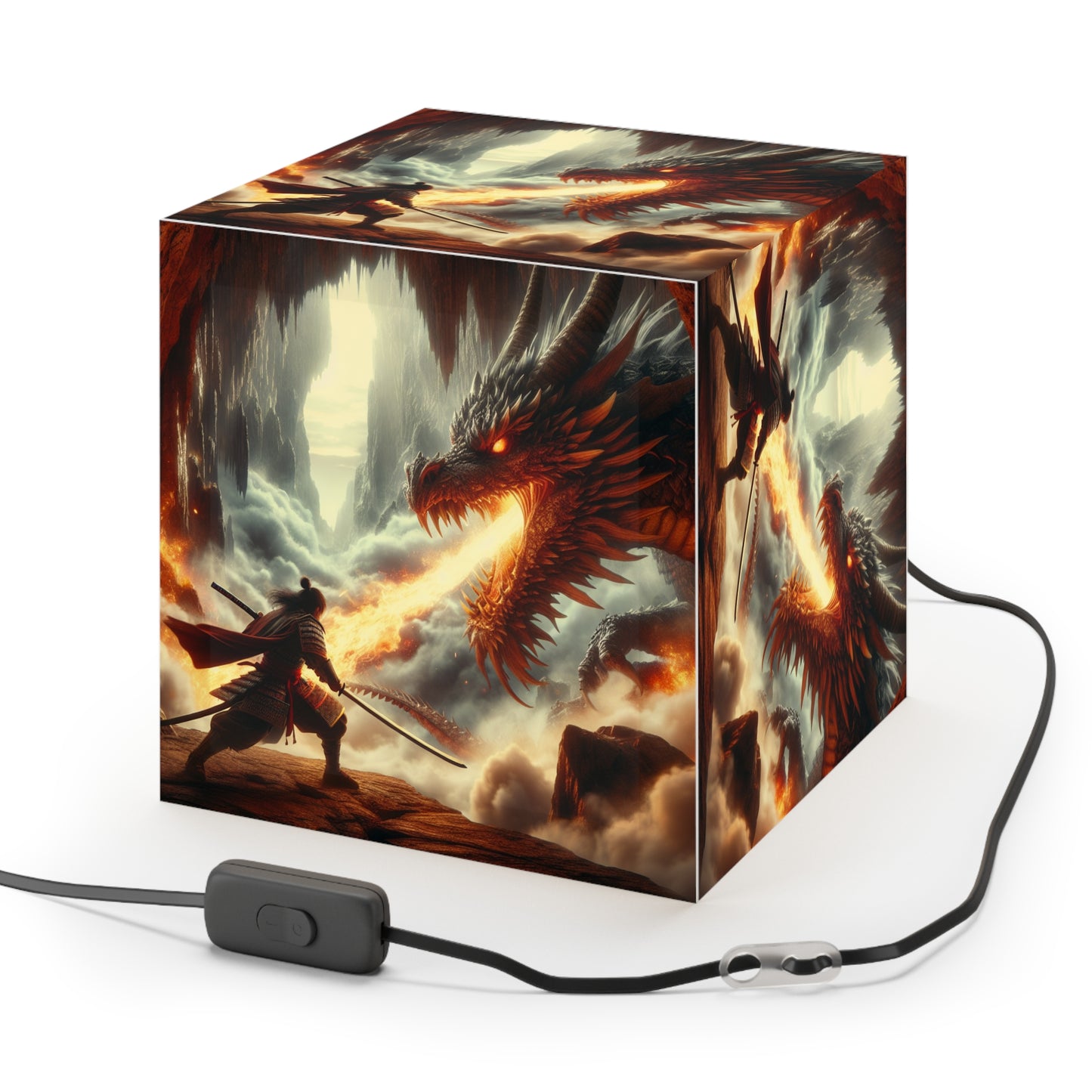 Warriors Light Cube Lamp