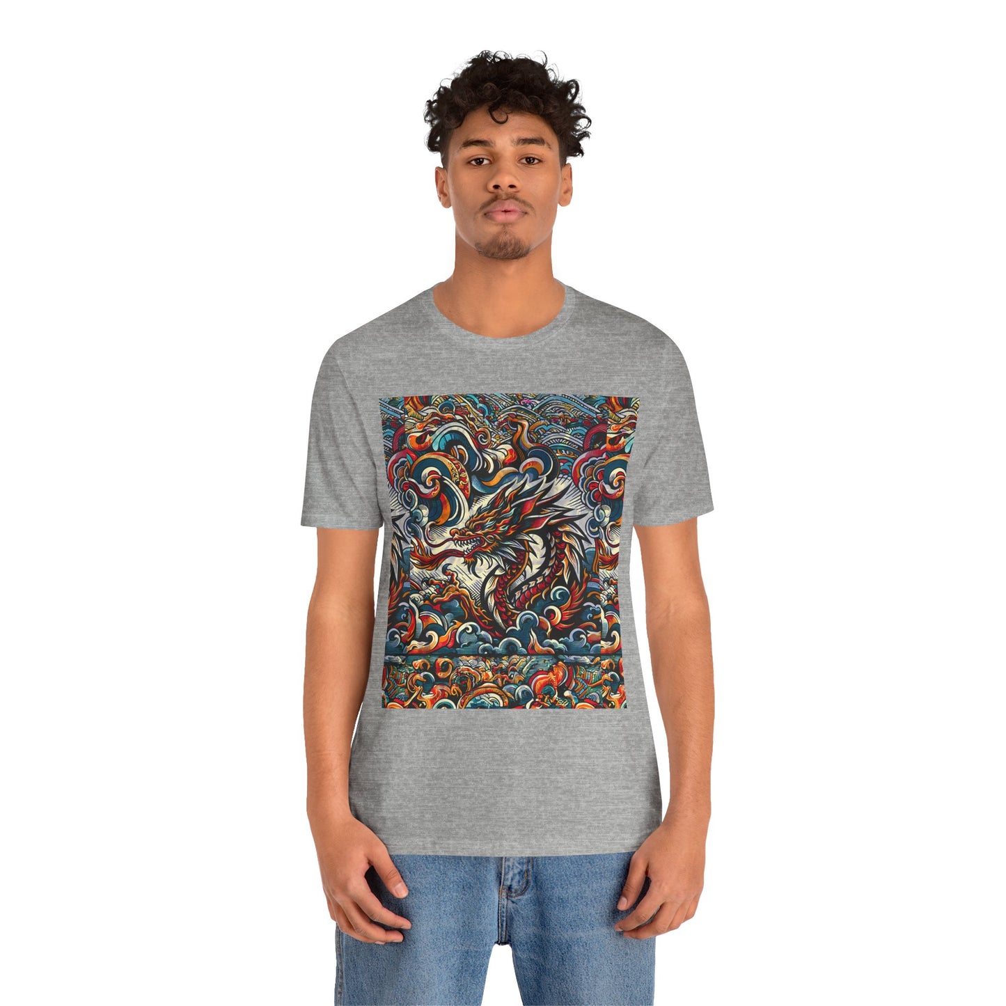 Vibrant Dragon Graphic Tee - Unisex Jersey Short Sleeve Shirt