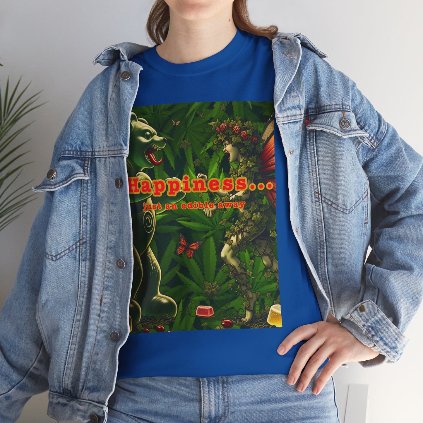 Happiness Jungle Unisex Heavy Cotton Tee, Graphic T-Shirt, Nature Lover Gift, Summer Wardrobe Essential, Unisex Casual Wear