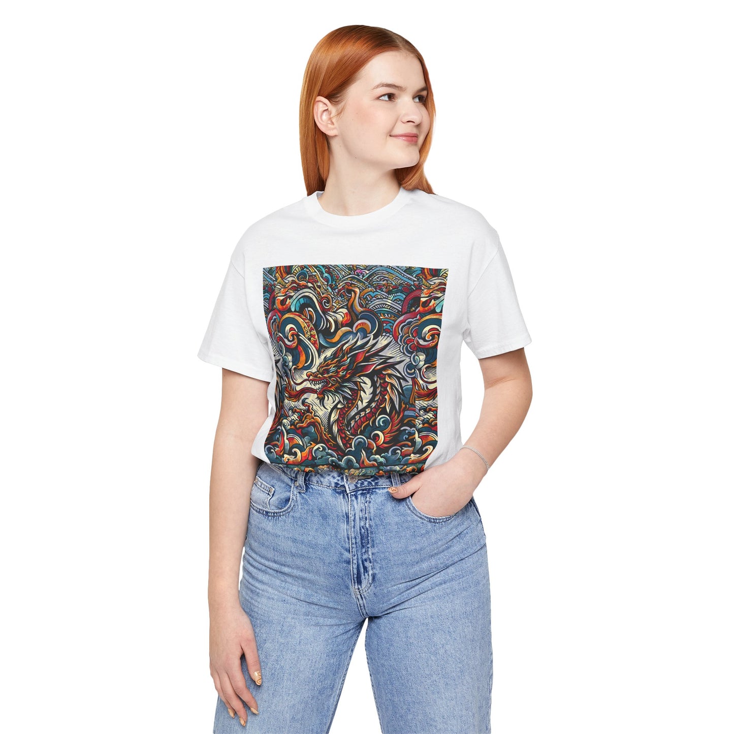 Vibrant Dragon Graphic Tee - Unisex Jersey Short Sleeve Shirt