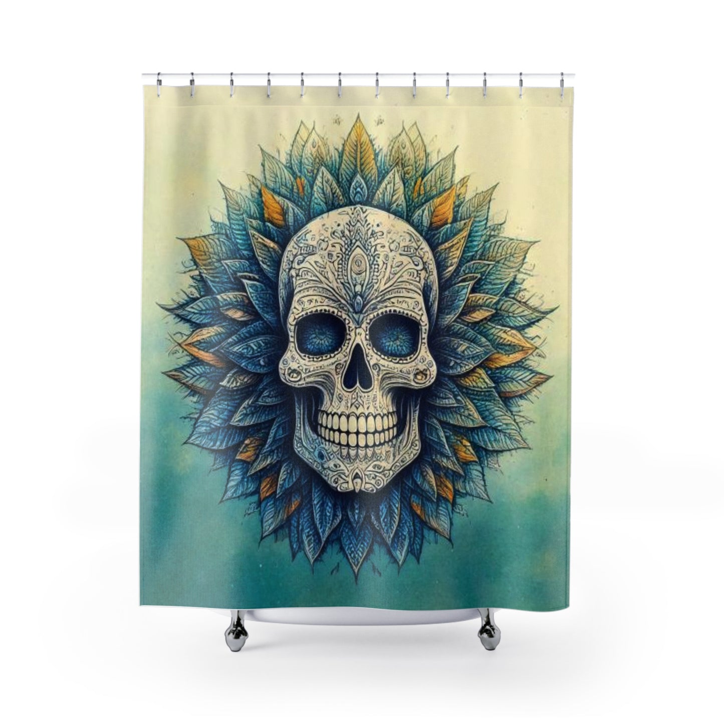 Ethereal Skull Shower Curtains