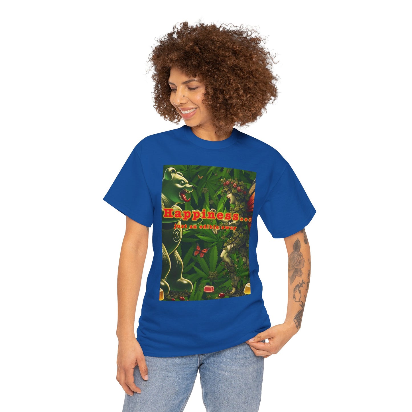 Happiness Jungle Unisex Heavy Cotton Tee, Graphic T-Shirt, Nature Lover Gift, Summer Wardrobe Essential, Unisex Casual Wear