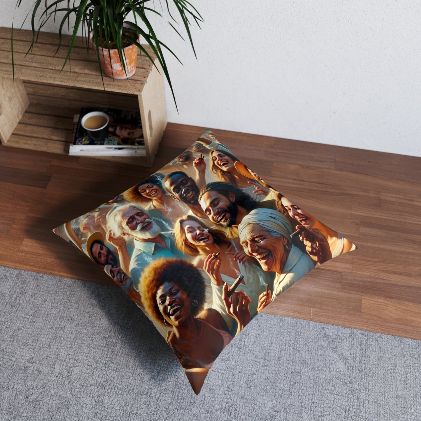 Tufted Floor Pillow, Square