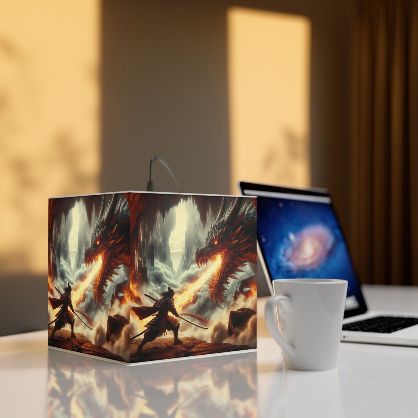 Warriors Light Cube Lamp