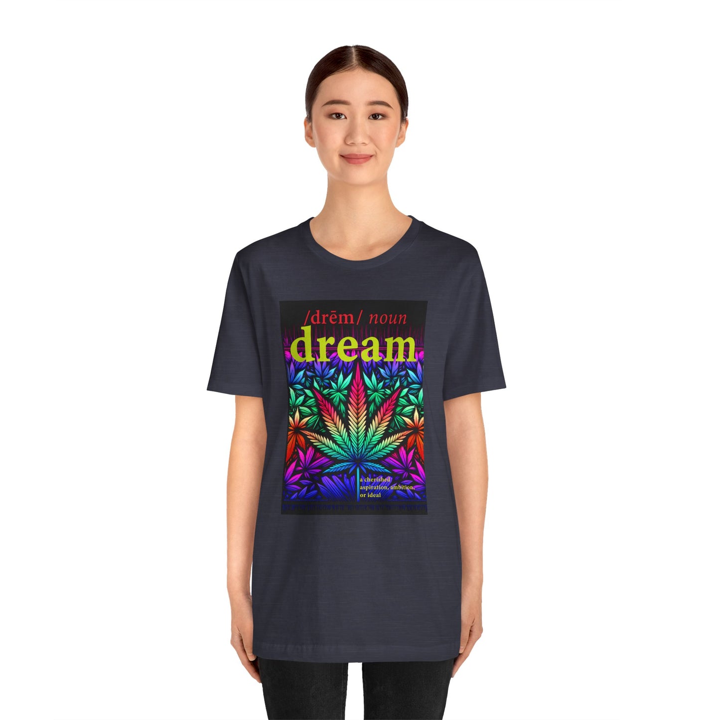 Dream Inspired Unisex Jersey Tee - Vibrant Cannabis Graphic T-Shirt