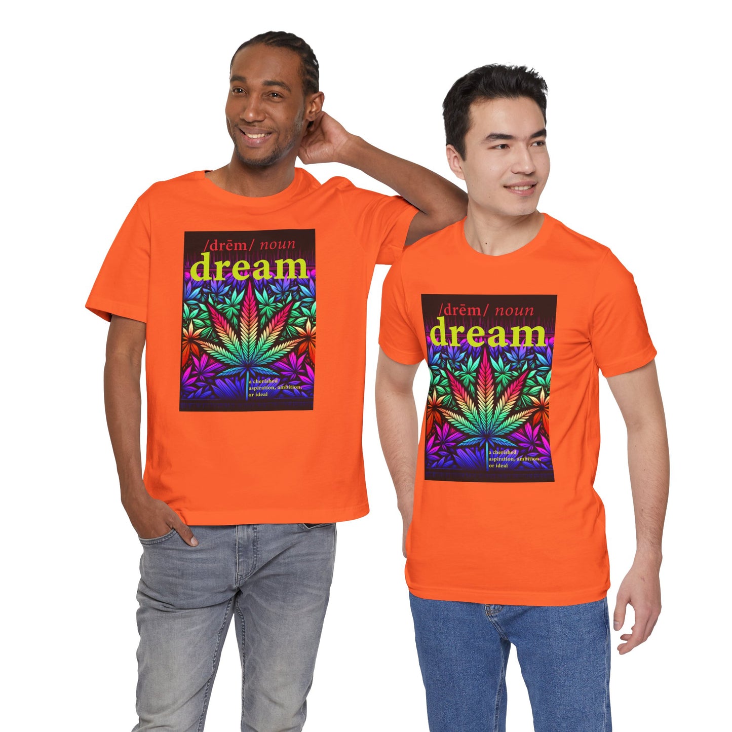 Dream Inspired Unisex Jersey Tee - Vibrant Cannabis Graphic T-Shirt