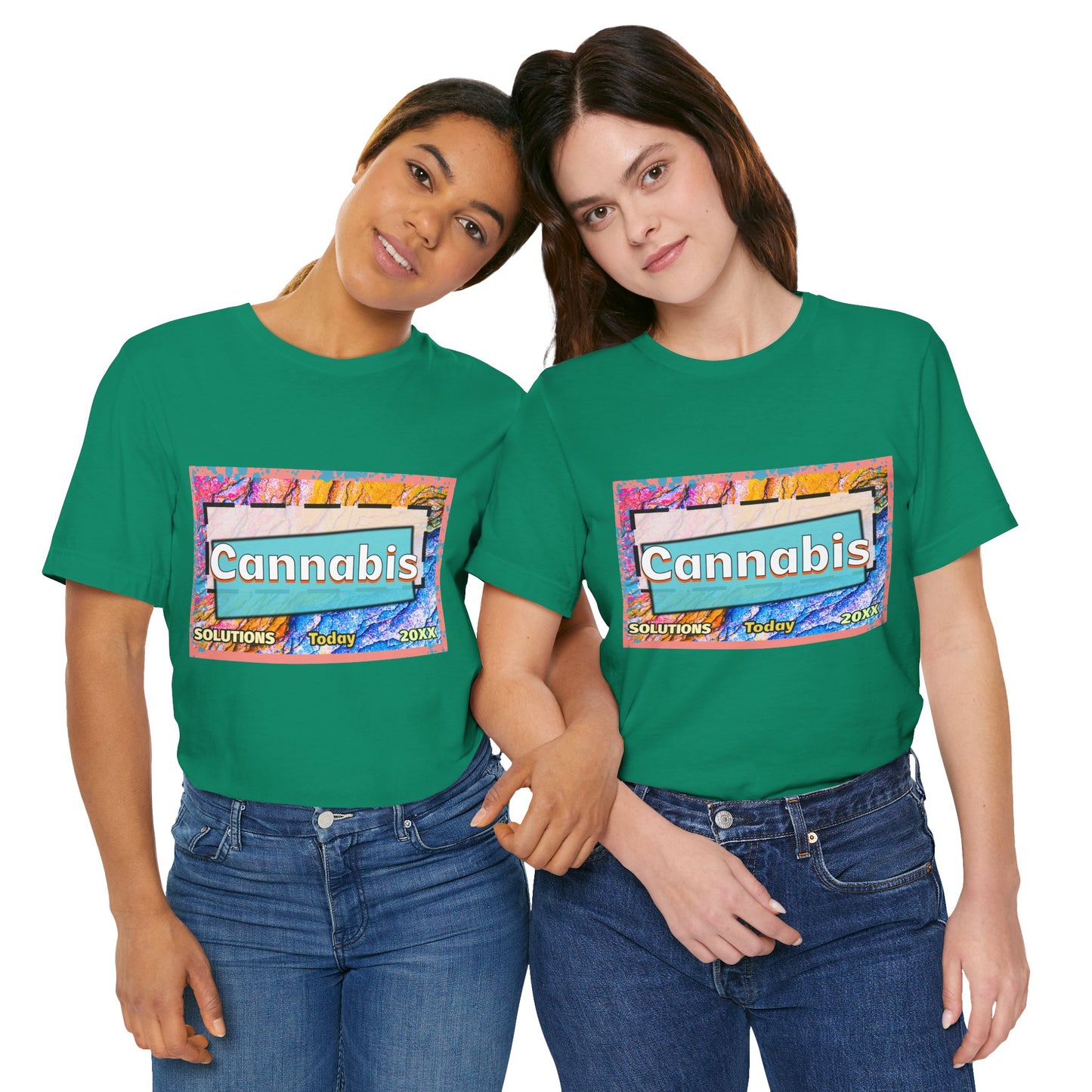 Trendy Cannabis Solutions Tee - Unisex Jersey Short Sleeve T-Shirt