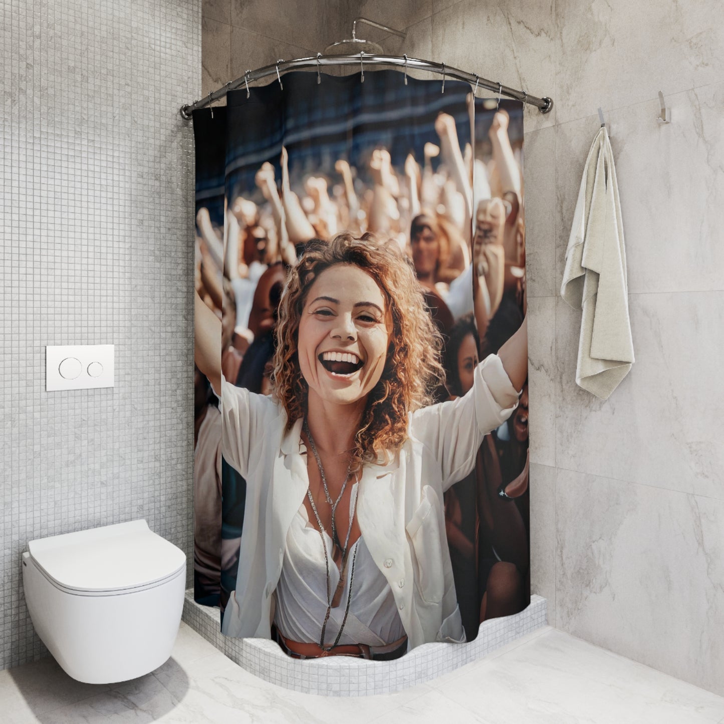 Simple Alluring Style Go! Dave! Go! Shower Curtain