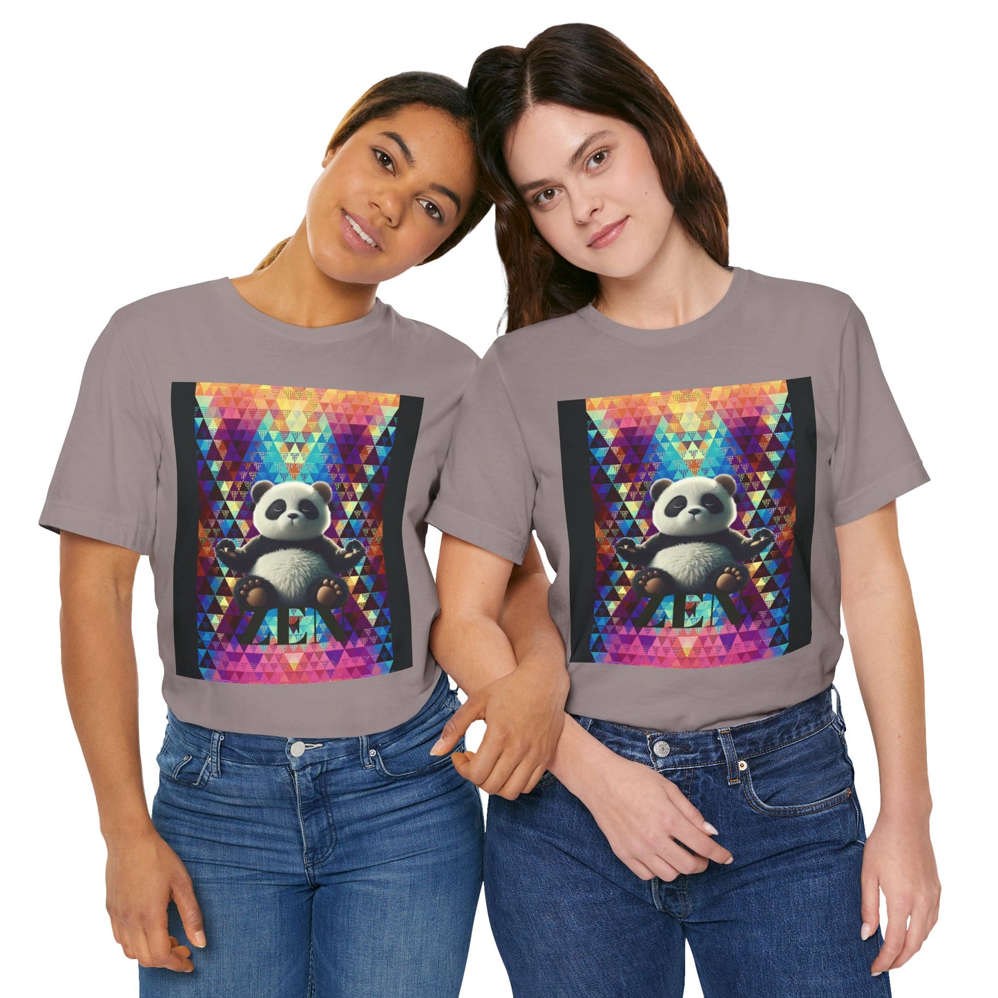Colorful Panda Graphic Tee - Unisex Jersey Short Sleeve