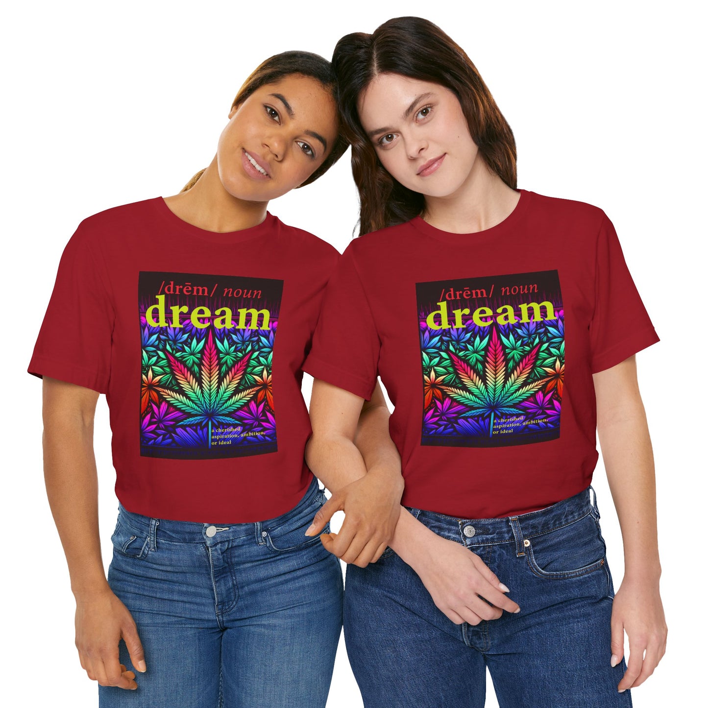 Dream Inspired Unisex Jersey Tee - Vibrant Cannabis Graphic T-Shirt
