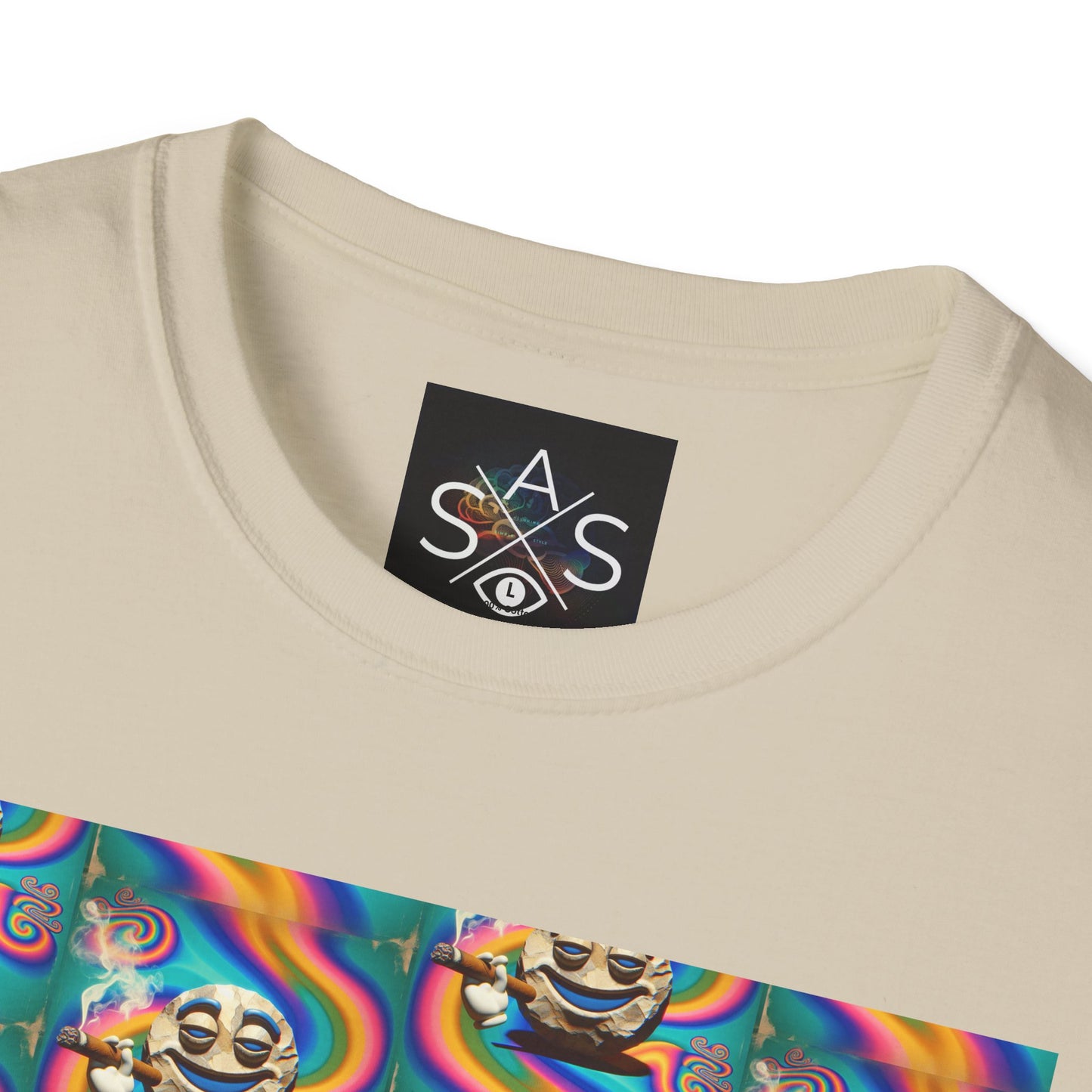 Stay Stoned Unisex Softstyle T-Shirt - Retro Vibe Graphic Tee for Fun Gatherings