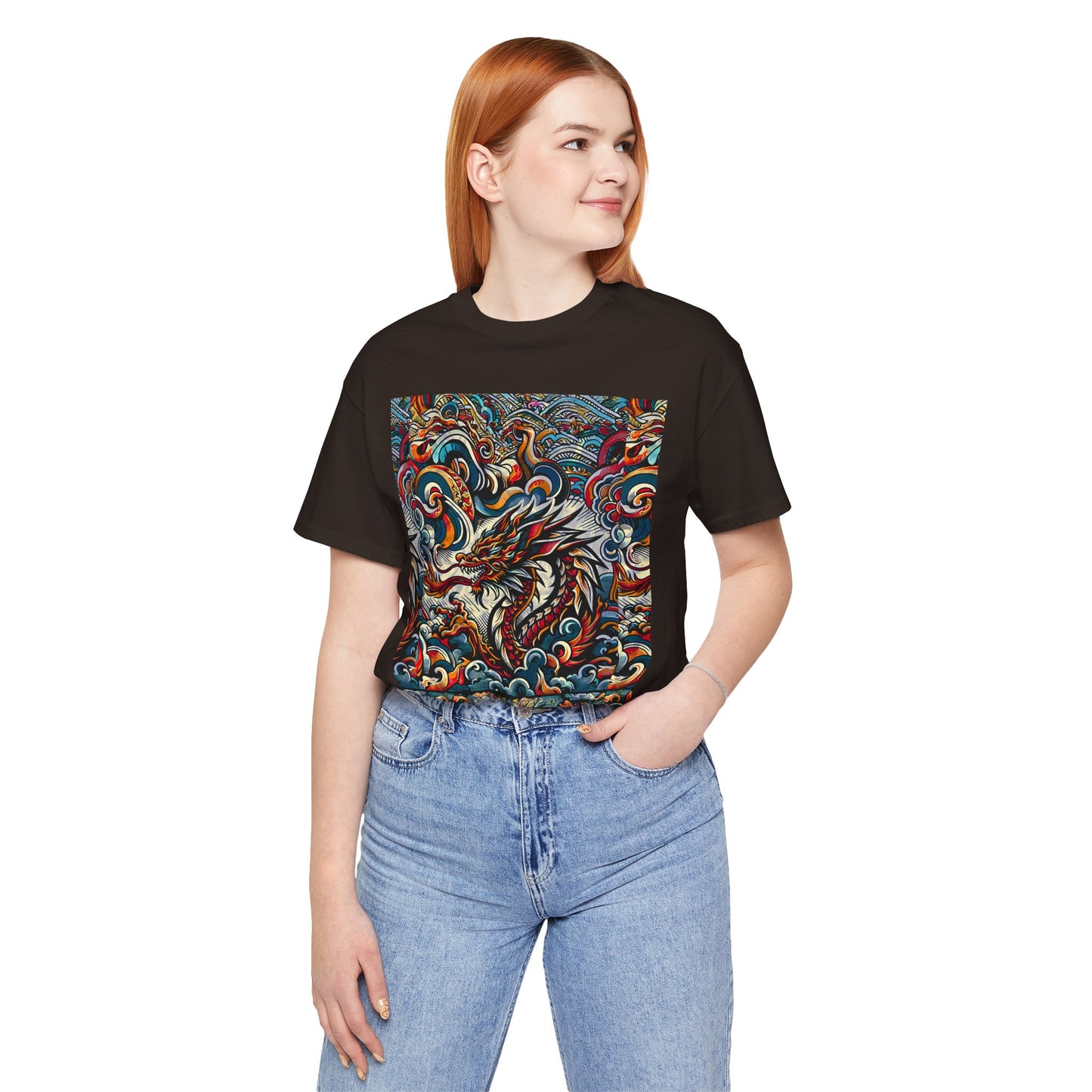 Vibrant Dragon Graphic Tee - Unisex Jersey Short Sleeve Shirt