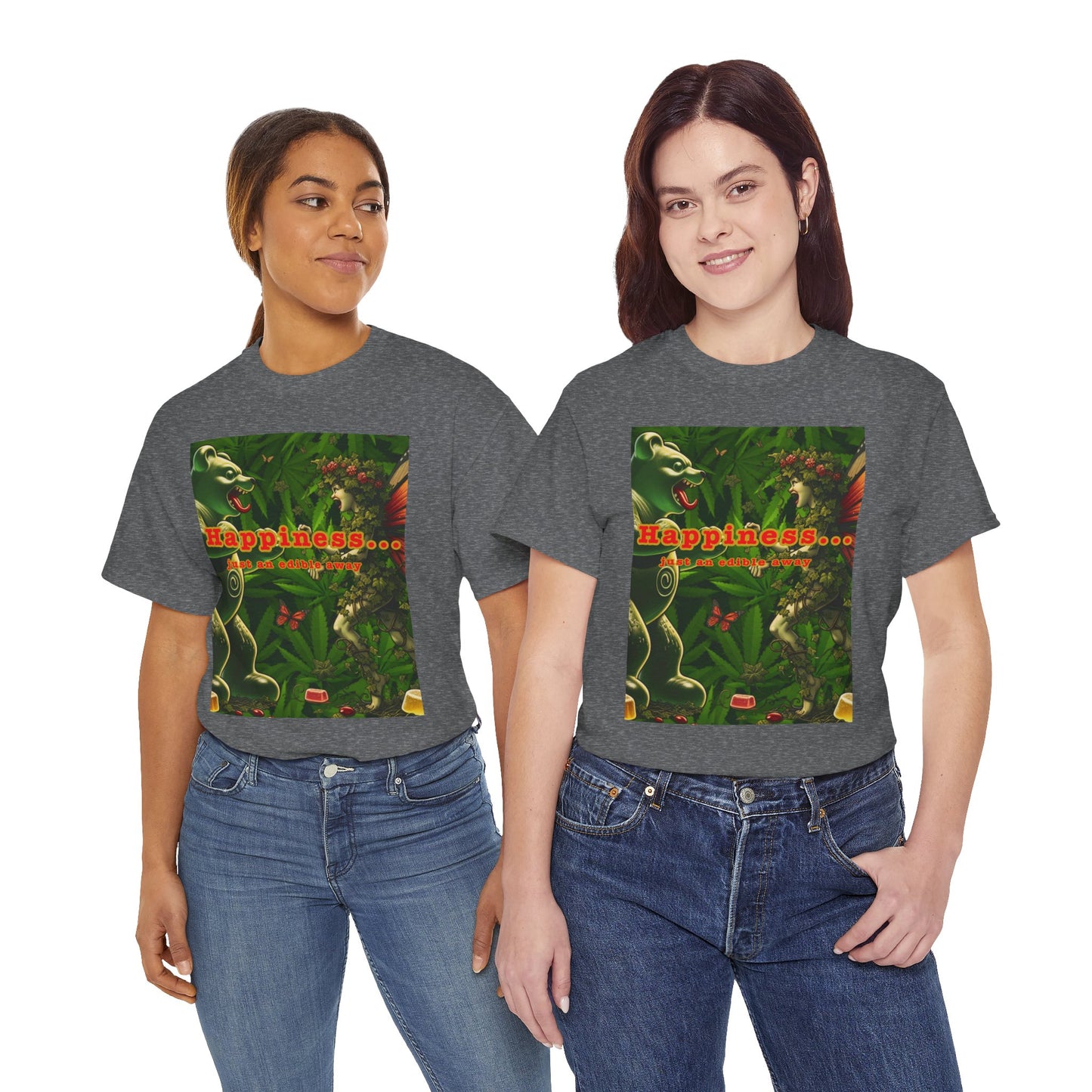 Happiness Jungle Unisex Heavy Cotton Tee, Graphic T-Shirt, Nature Lover Gift, Summer Wardrobe Essential, Unisex Casual Wear