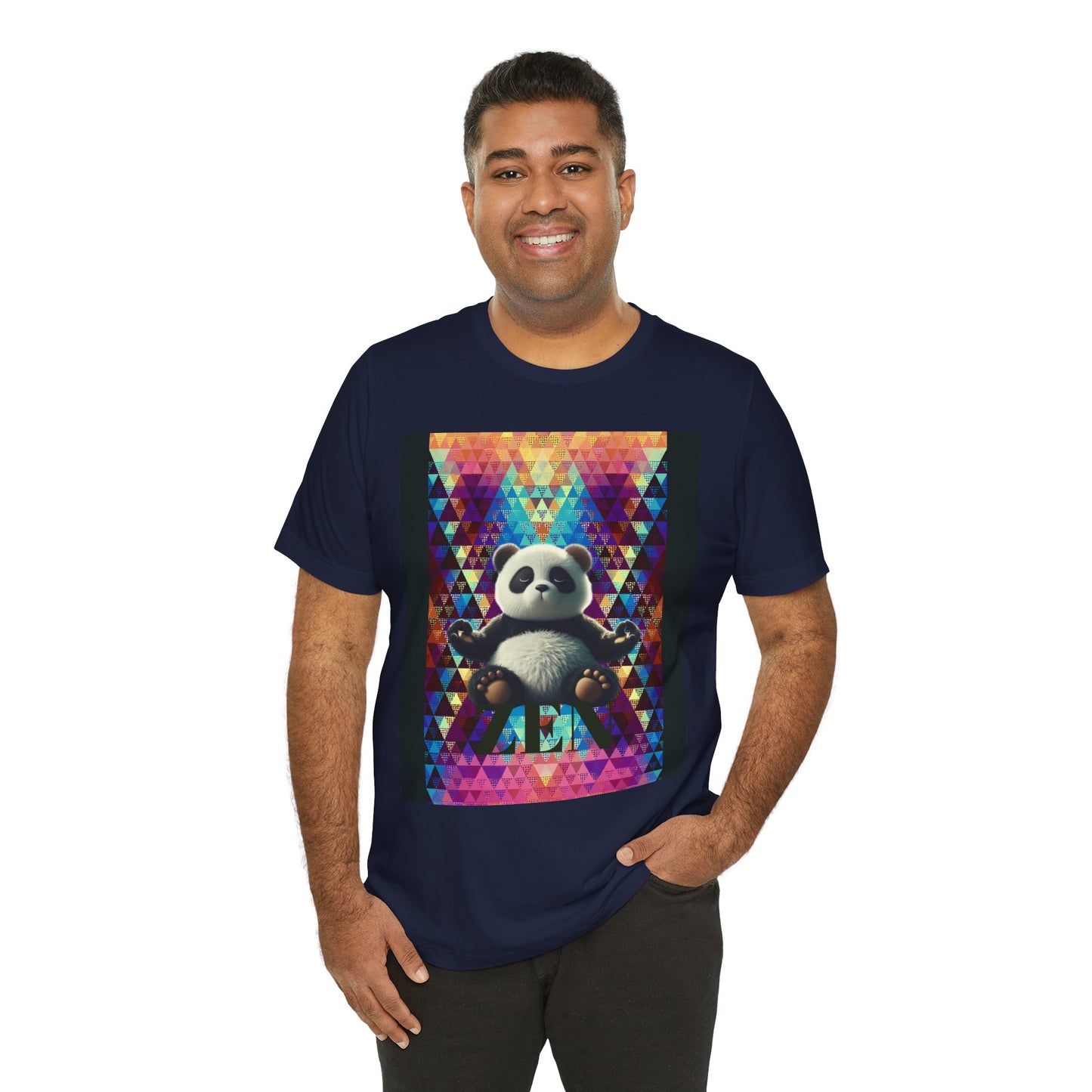 Colorful Panda Graphic Tee - Unisex Jersey Short Sleeve