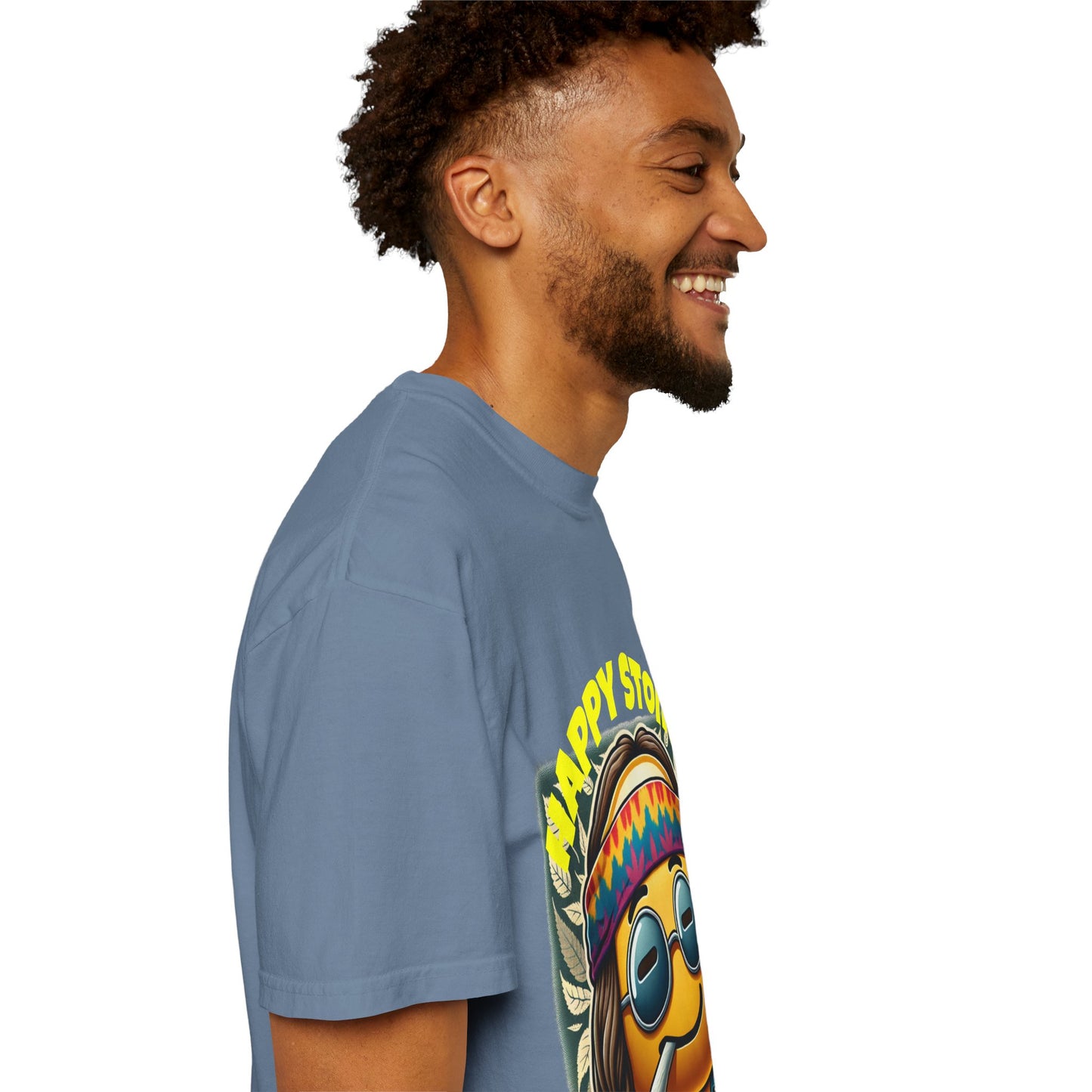 Happy Stoner Unisex Garment-Dyed T-Shirt | Chill Vibe Tee for Budding Enthusiasts