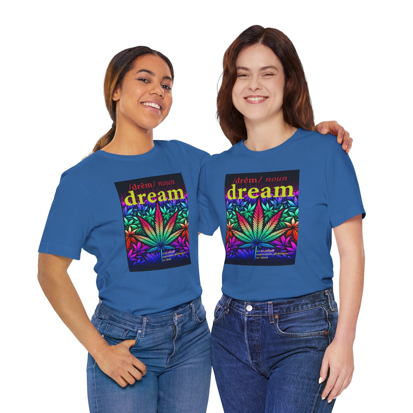 Dream Inspired Unisex Jersey Tee - Vibrant Cannabis Graphic T-Shirt