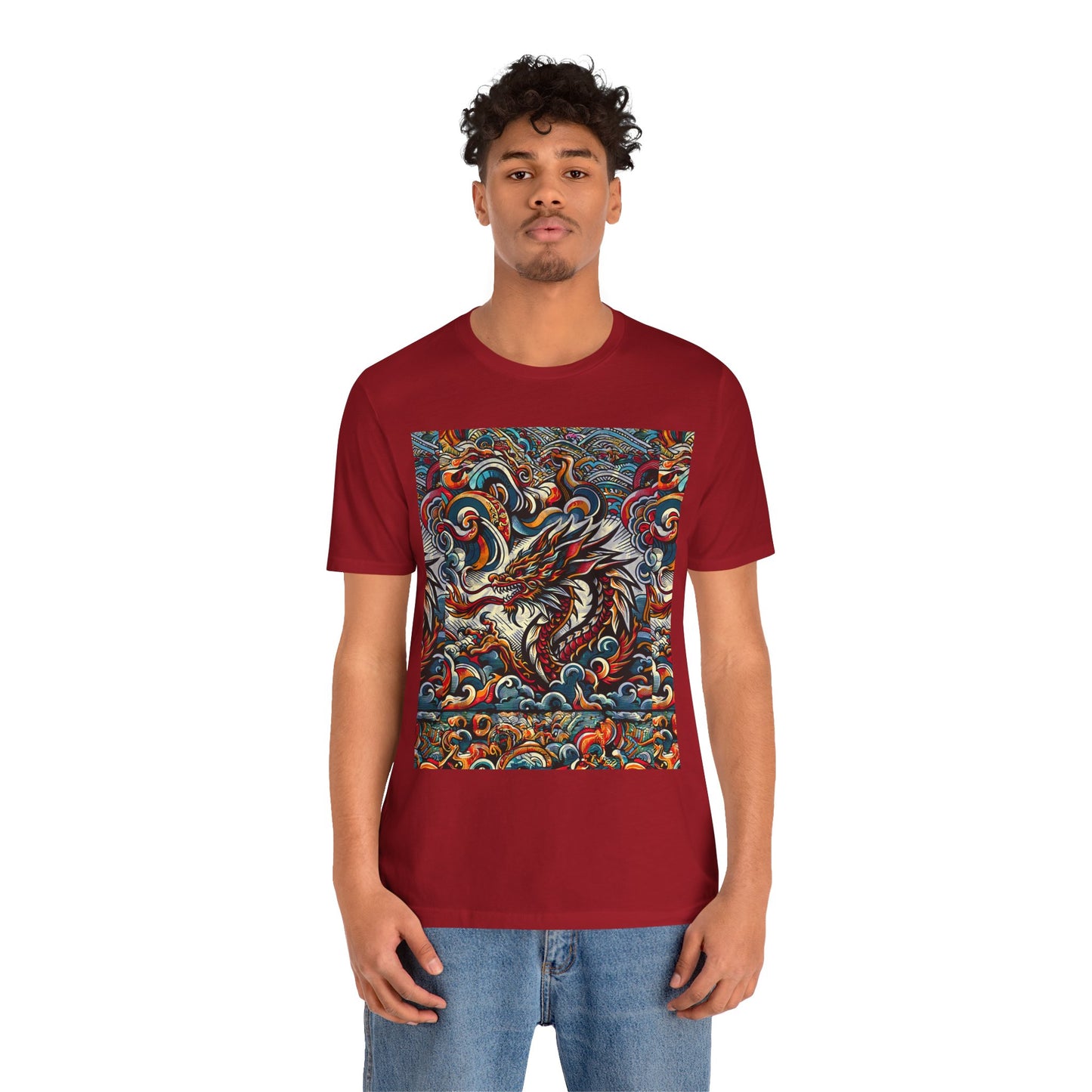 Vibrant Dragon Graphic Tee - Unisex Jersey Short Sleeve Shirt