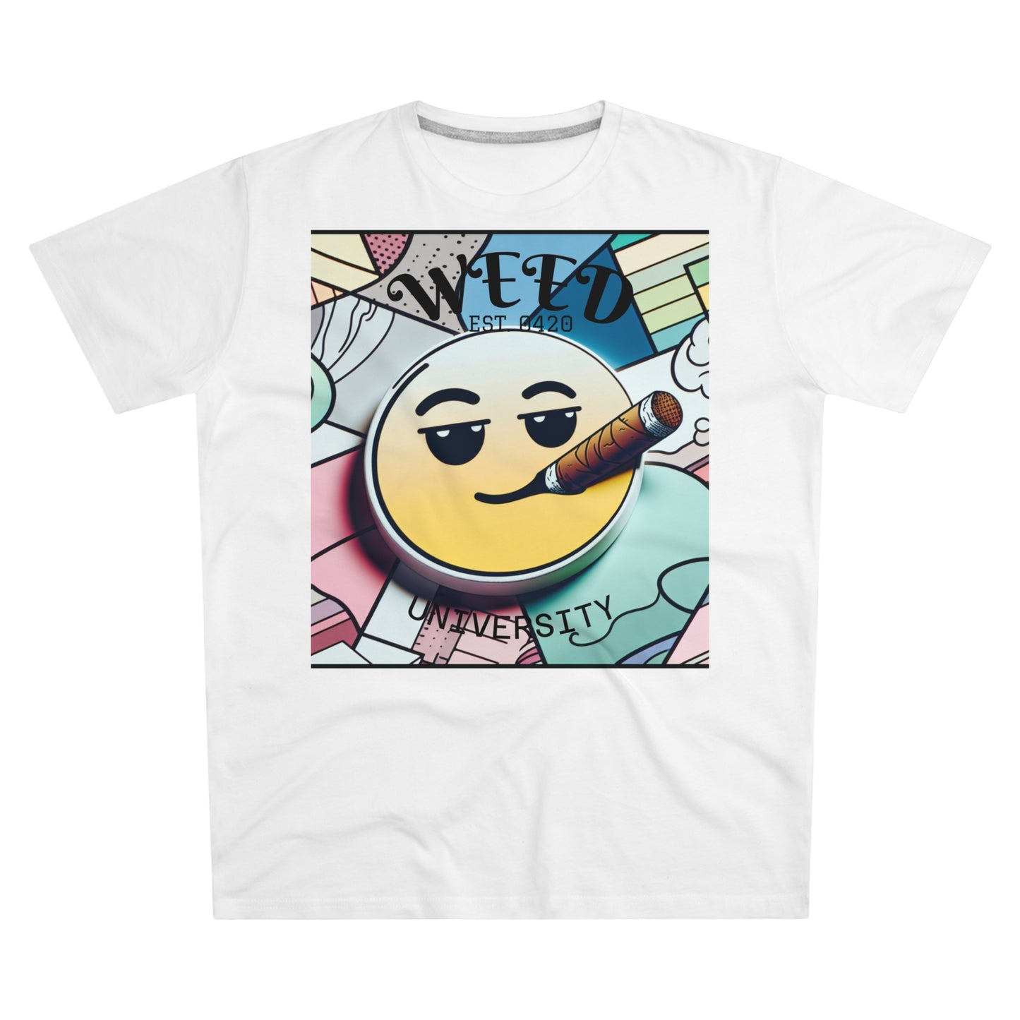 Cozy Weed University Tee - Modern Fit Cannabis T-Shirt for Fun Lovers