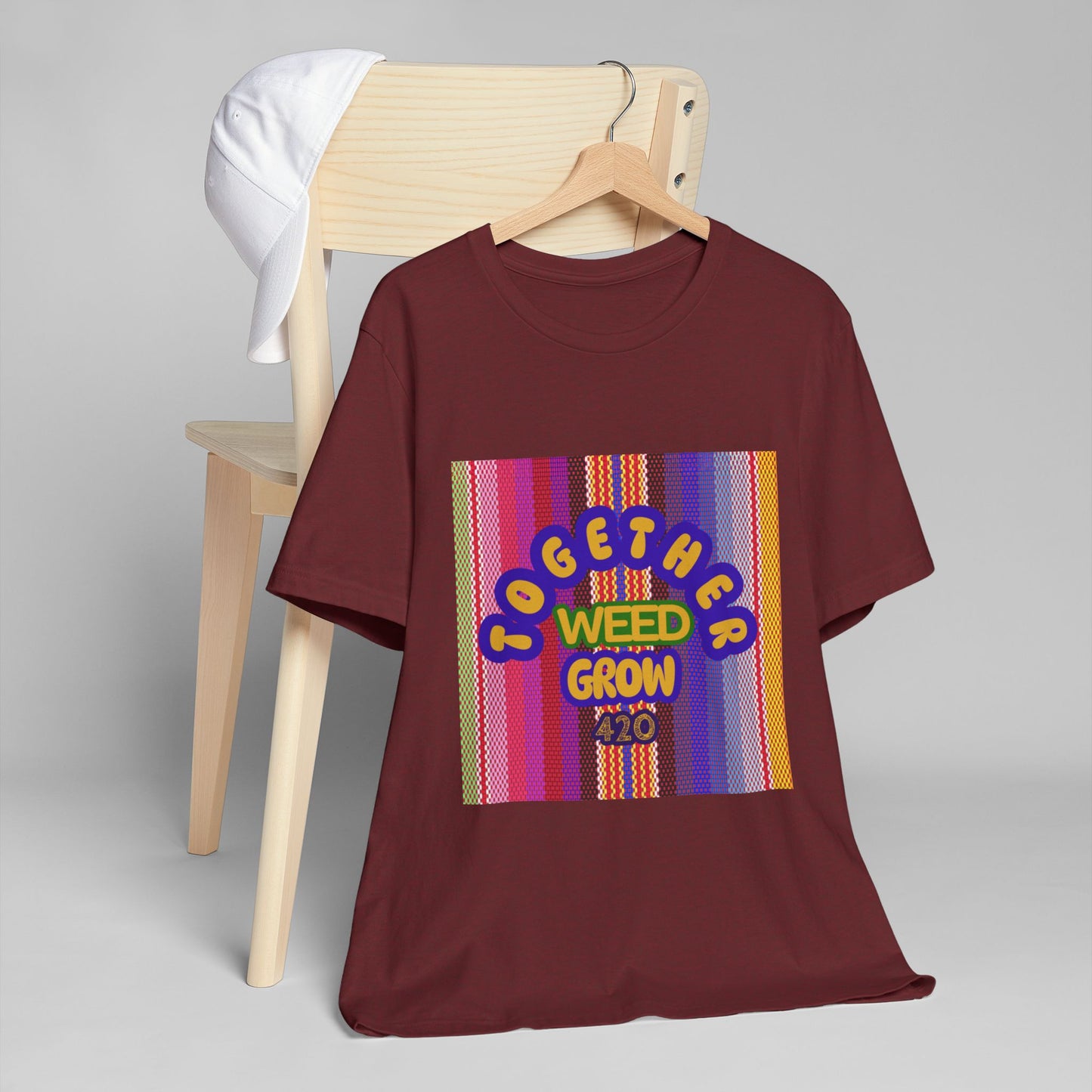 Together We Grow Weed Unisex Jersey T-Shirt - Vibrant Cannabis Culture Tee for 420 Enthusiasts