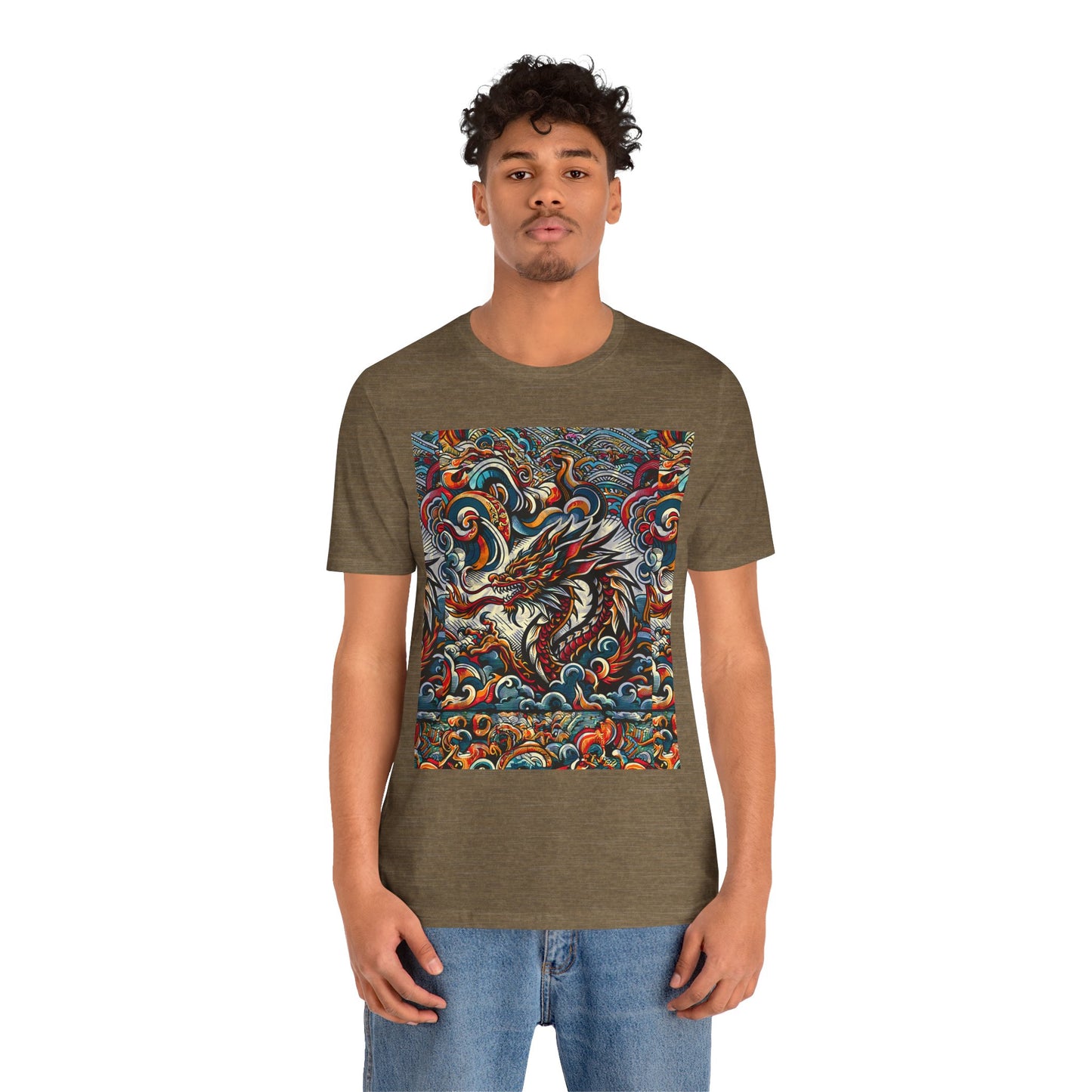 Vibrant Dragon Graphic Tee - Unisex Jersey Short Sleeve Shirt