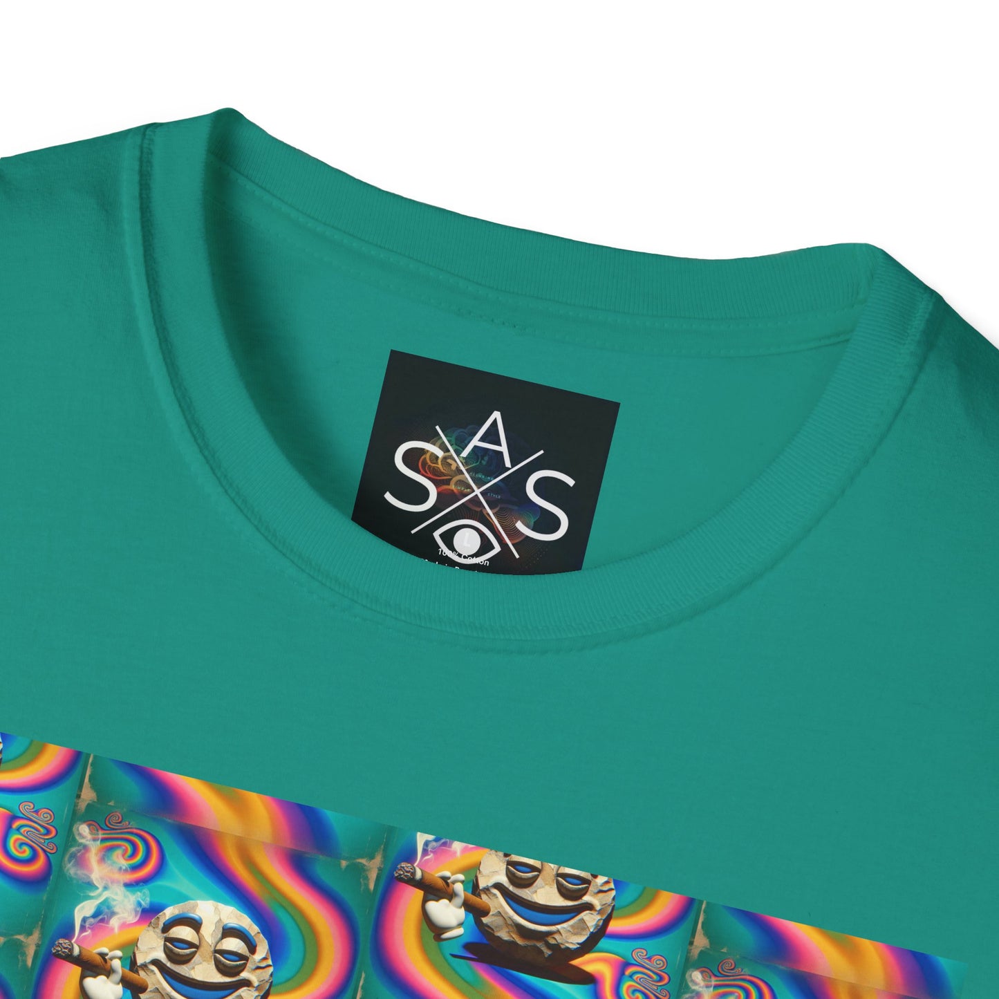 Stay Stoned Unisex Softstyle T-Shirt - Retro Vibe Graphic Tee for Fun Gatherings