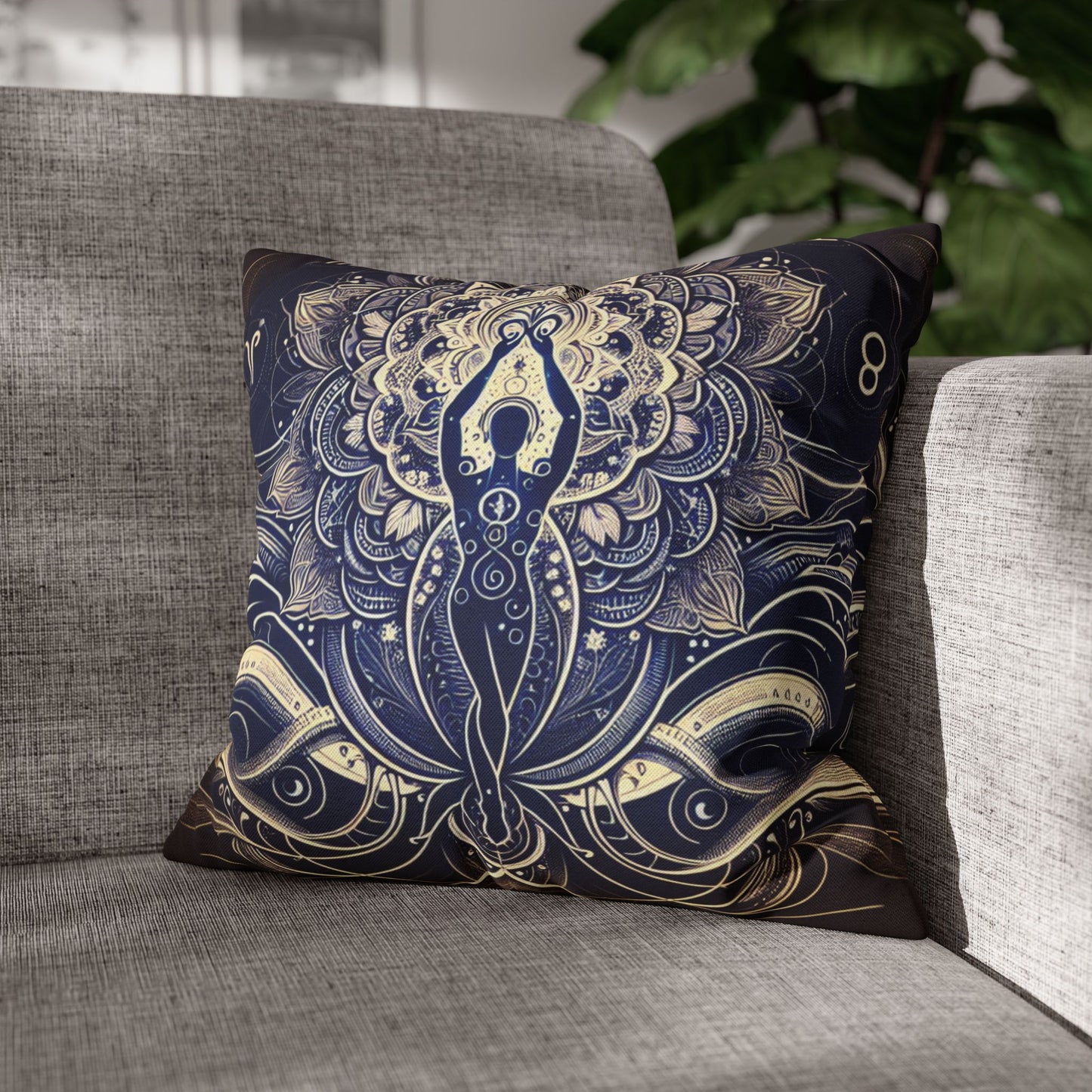 Spun Polyester Square Pillowcase