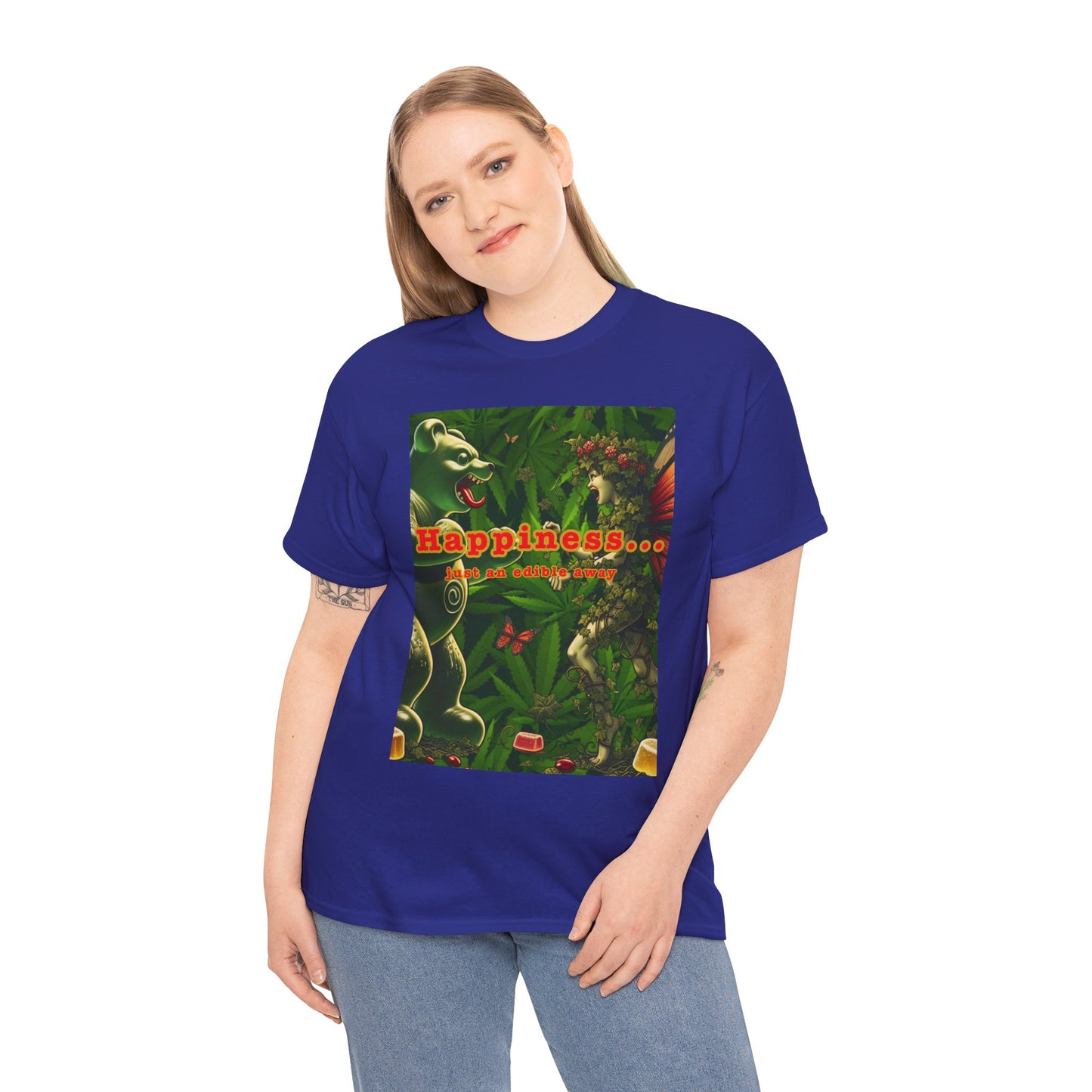 Happiness Jungle Unisex Heavy Cotton Tee, Graphic T-Shirt, Nature Lover Gift, Summer Wardrobe Essential, Unisex Casual Wear