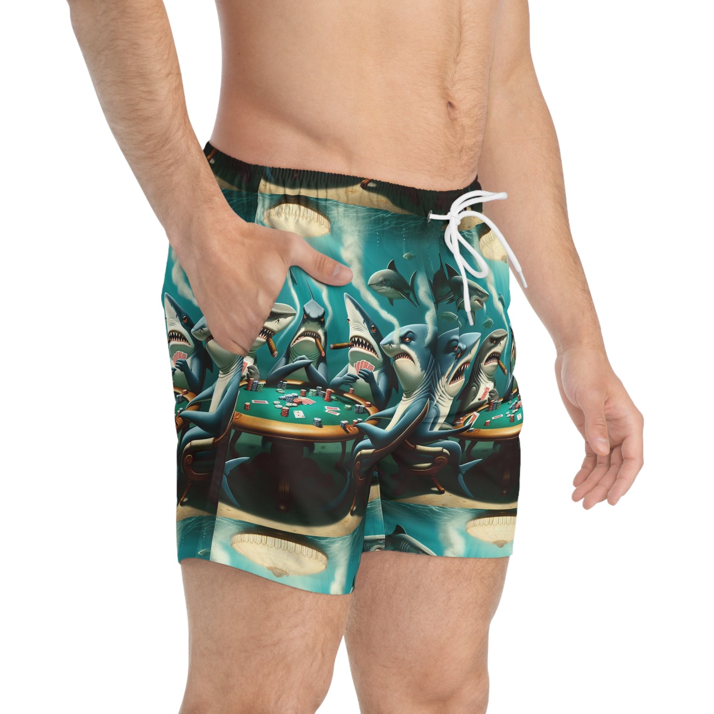 Swim Trunks - Sharks High End Swimming Shorts