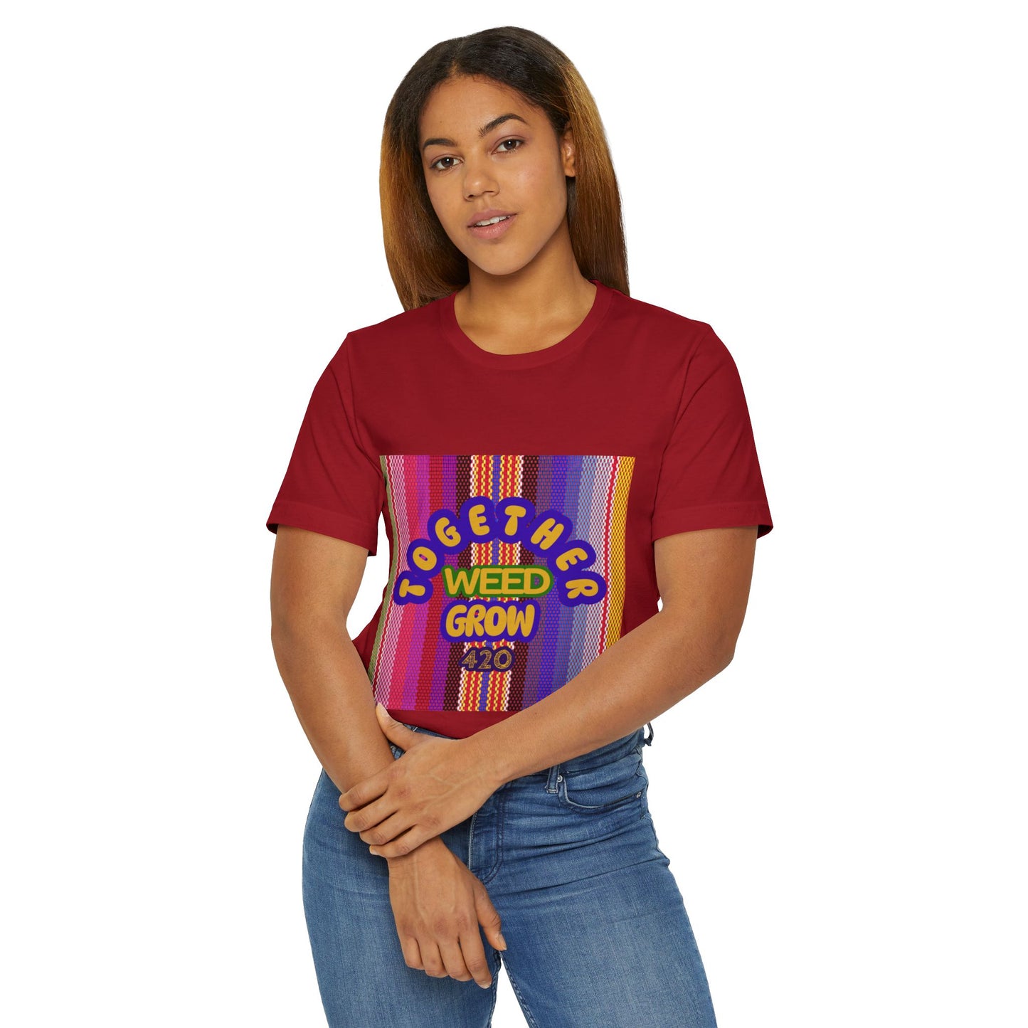 Together We Grow Weed Unisex Jersey T-Shirt - Vibrant Cannabis Culture Tee for 420 Enthusiasts