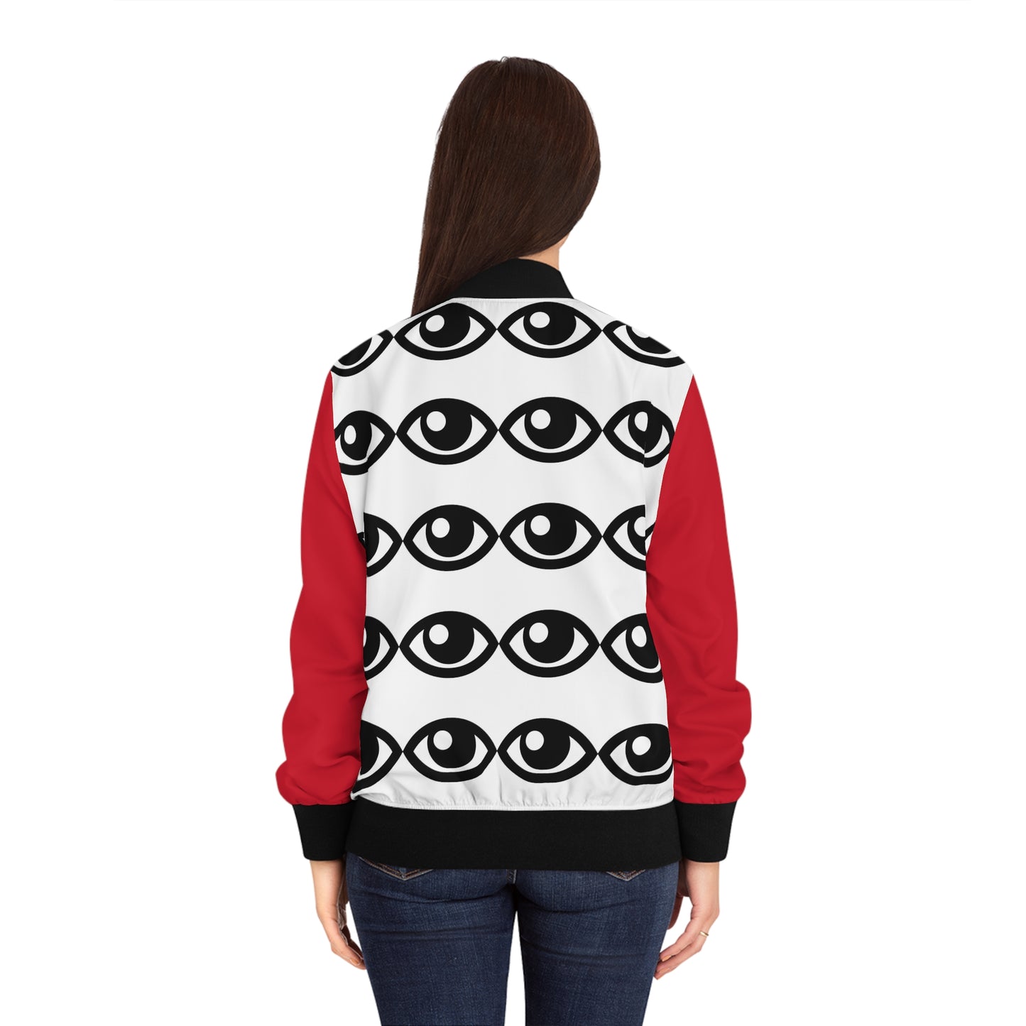 Eye's Open Women's Bomber Jacket (AOP)