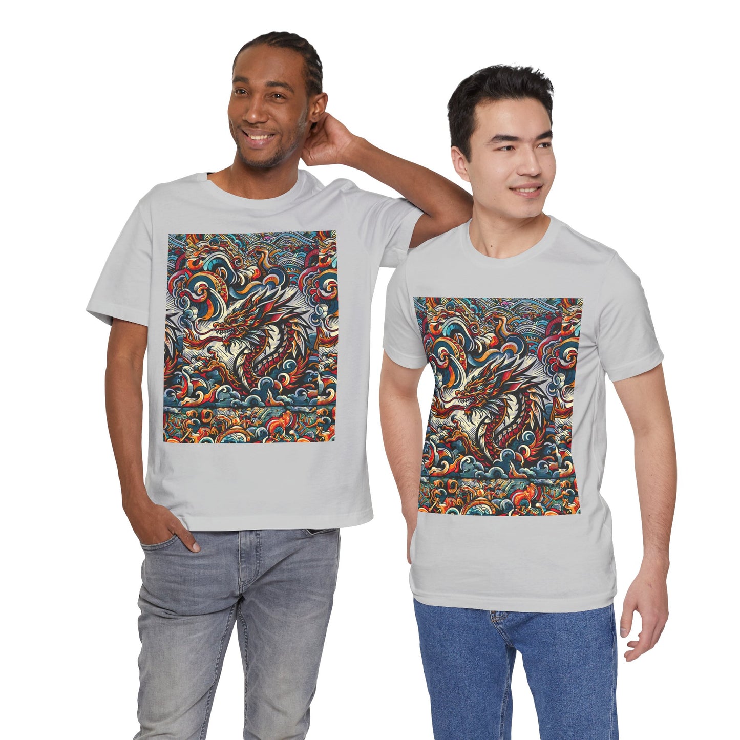 Vibrant Dragon Graphic Tee - Unisex Jersey Short Sleeve Shirt