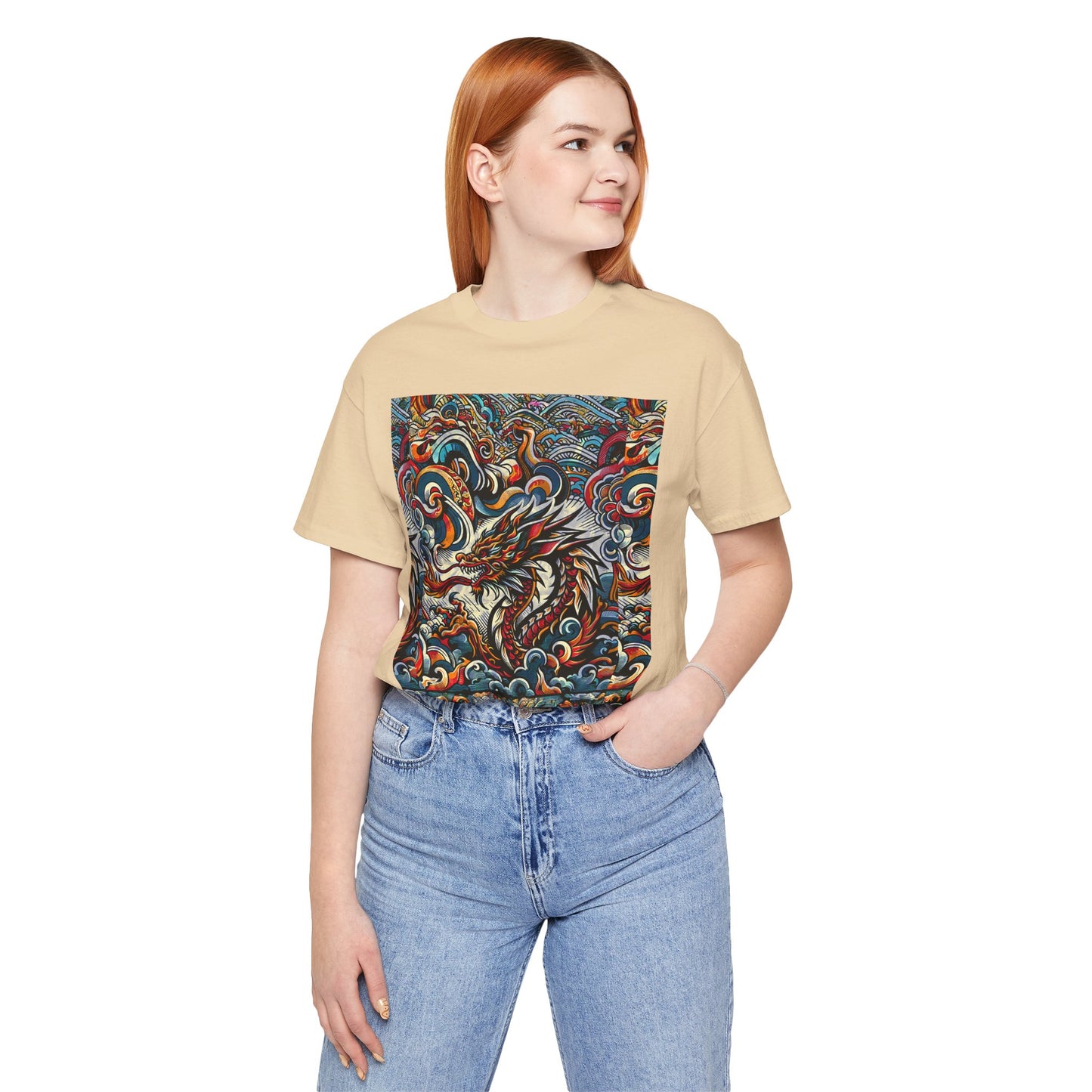 Vibrant Dragon Graphic Tee - Unisex Jersey Short Sleeve Shirt