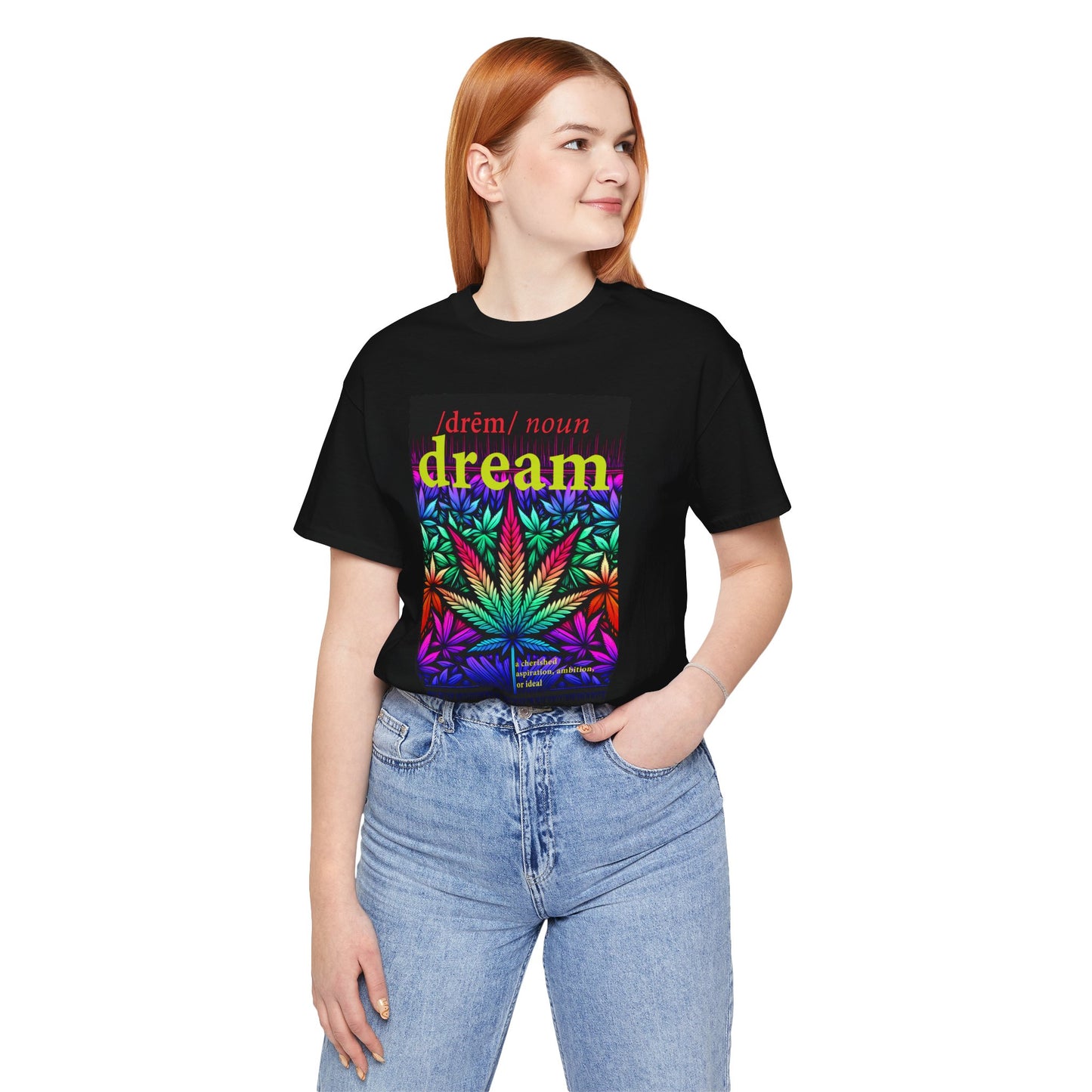 Dream Inspired Unisex Jersey Tee - Vibrant Cannabis Graphic T-Shirt