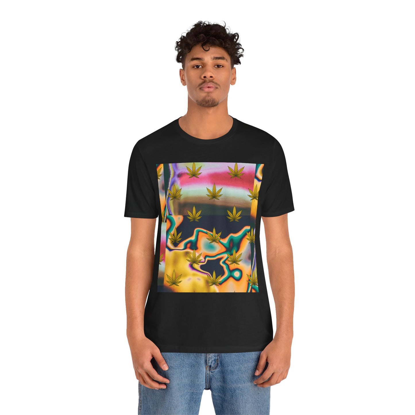 Vibrant Leaf Graphic Tee - Unisex Jersey Short Sleeve T-Shirt