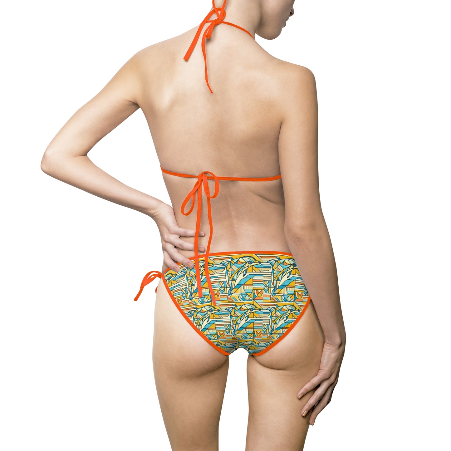 Vibrant Women's Bikini Swimsuit - Tropical Print for Summer Fun