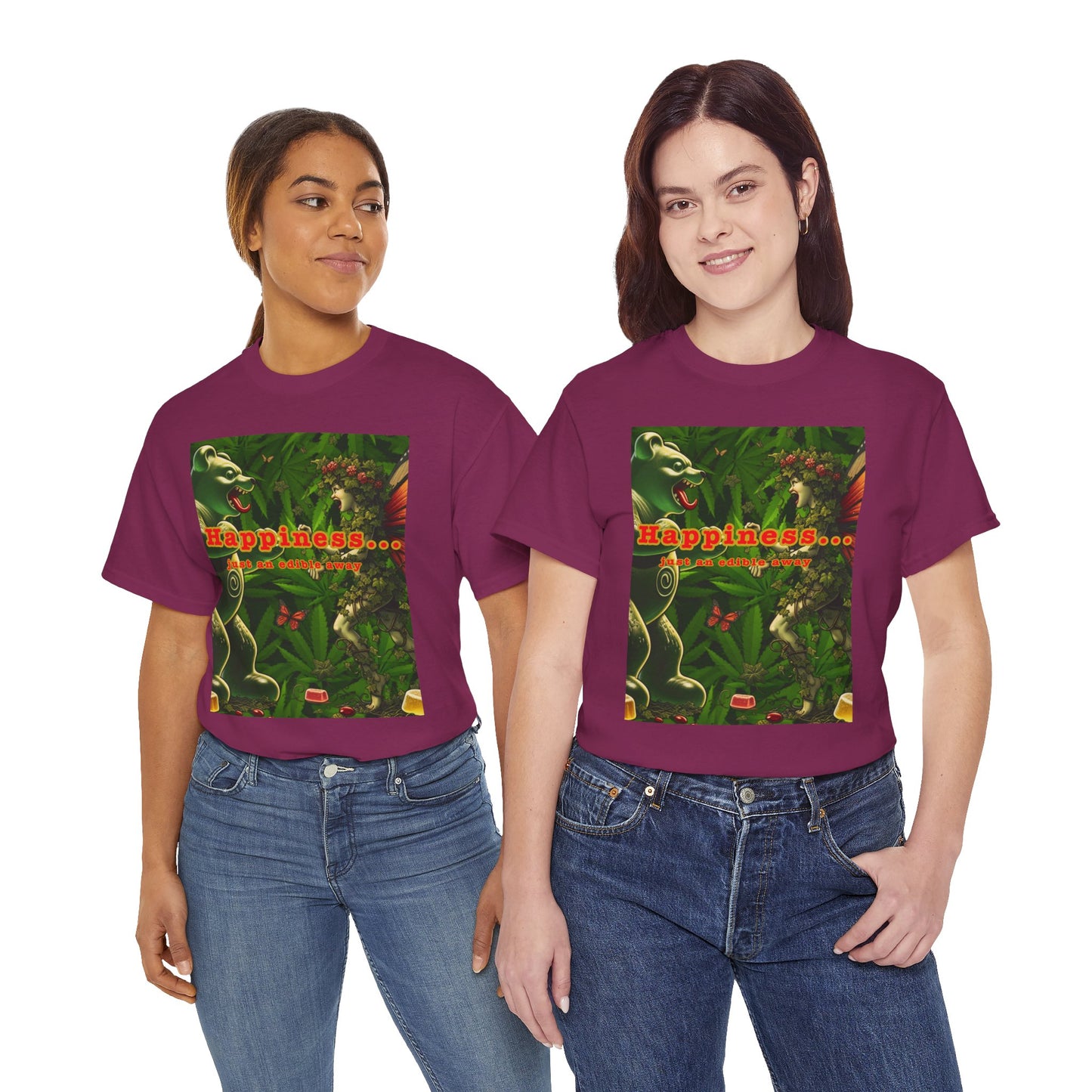Happiness Jungle Unisex Heavy Cotton Tee, Graphic T-Shirt, Nature Lover Gift, Summer Wardrobe Essential, Unisex Casual Wear