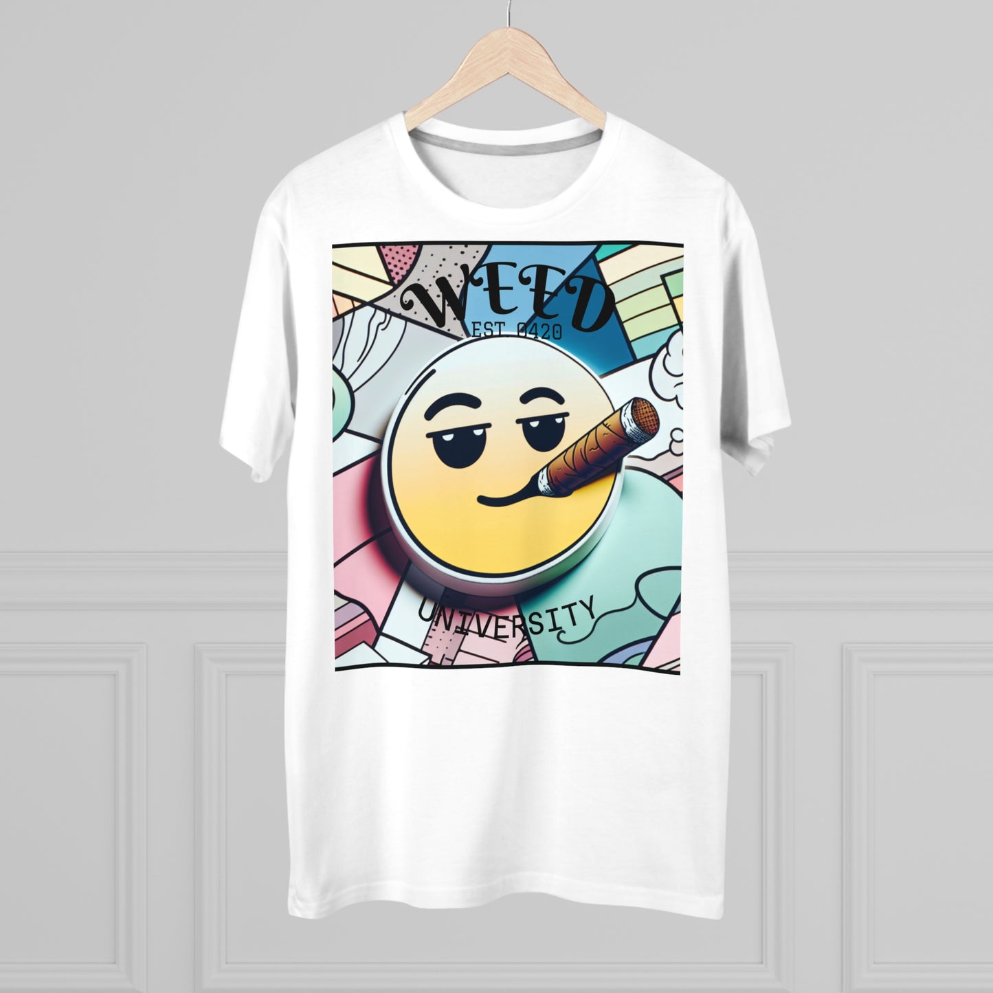Cozy Weed University Tee - Modern Fit Cannabis T-Shirt for Fun Lovers
